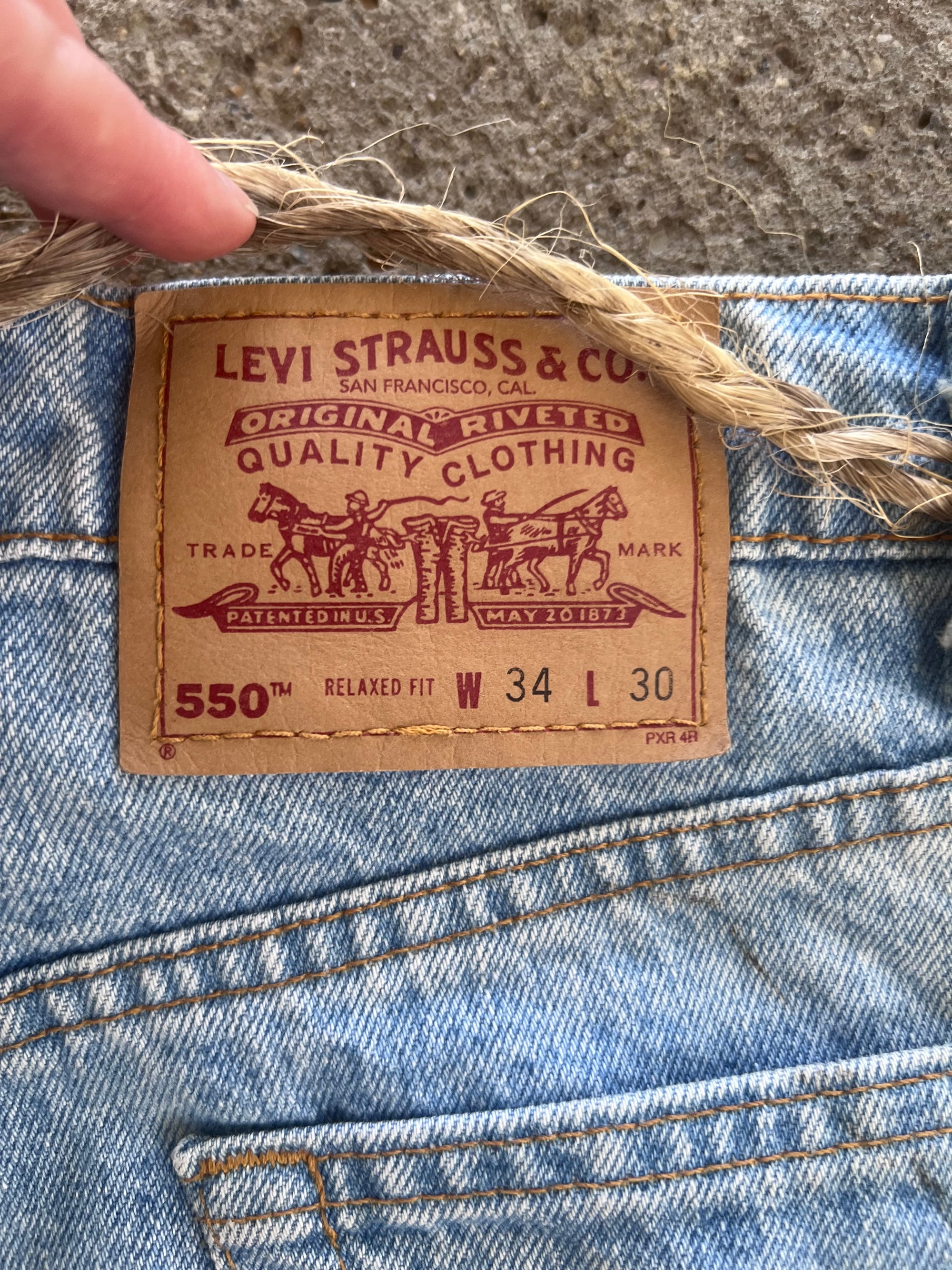 Levi 550 Red Tab Hand Painted