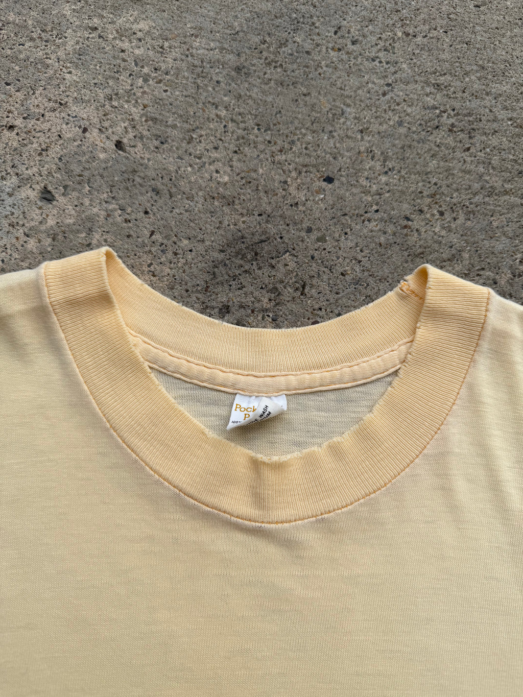 1960s 70s Yellow Pocket Shirt