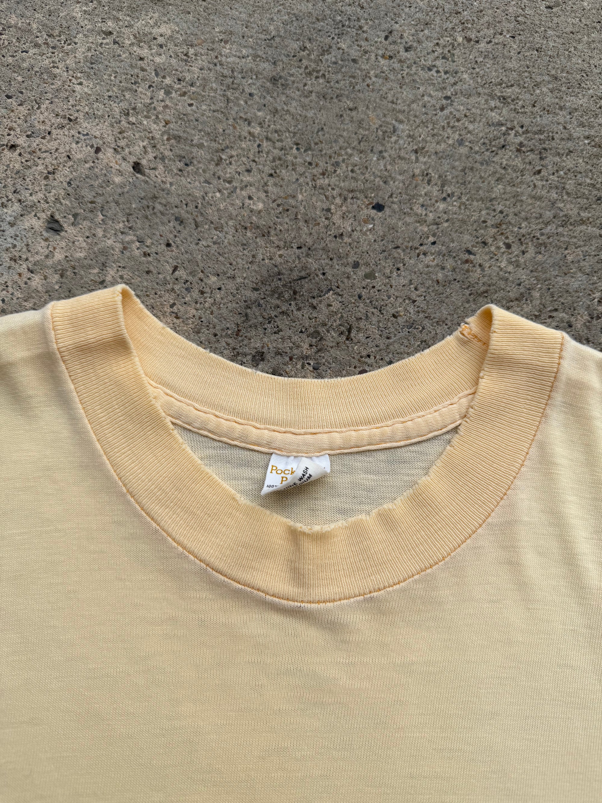 1960s 70s Yellow Pocket Shirt