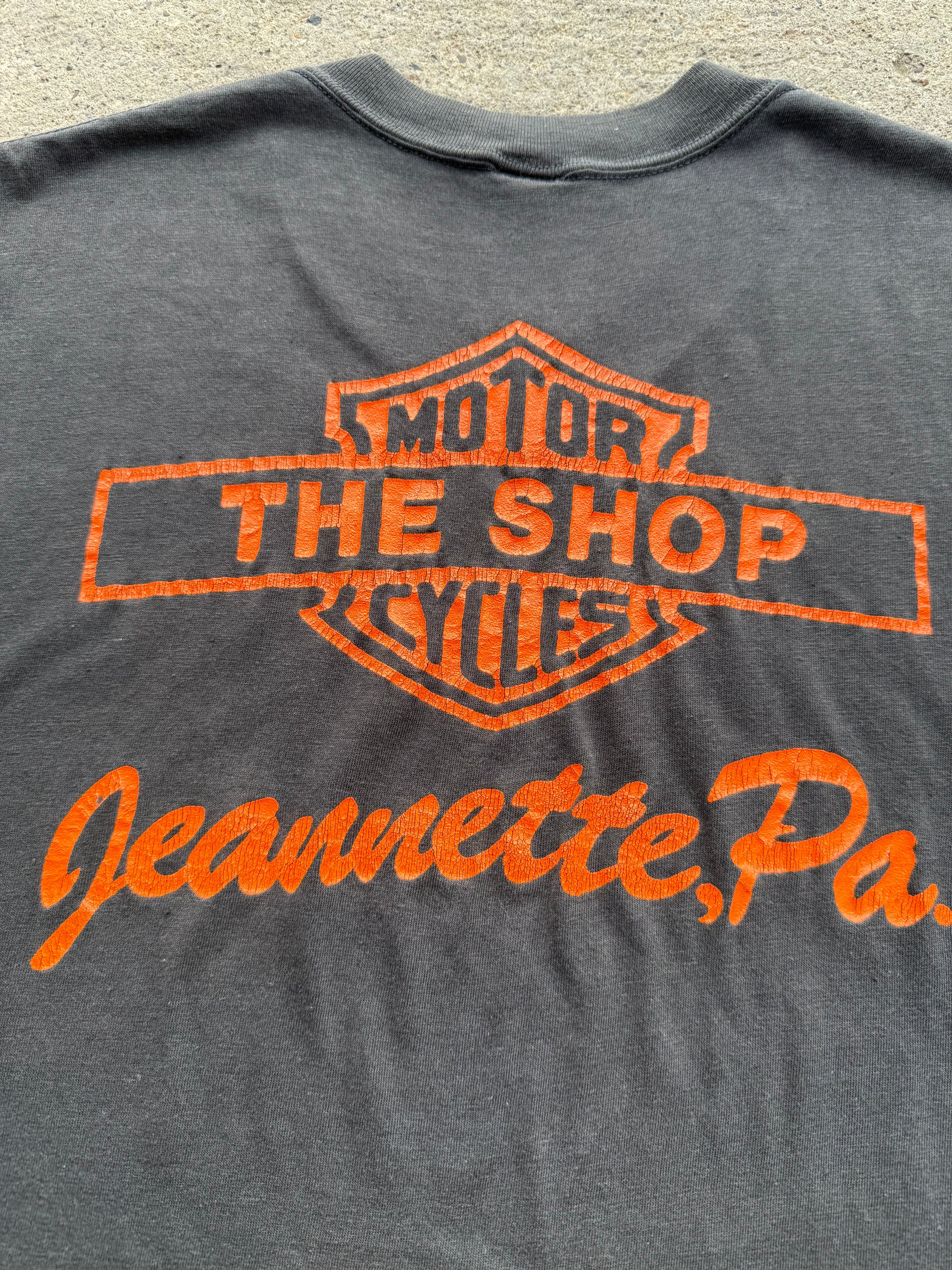1980s Harley "The Shop" Jeanette Pa Sleeveless Shirt Large