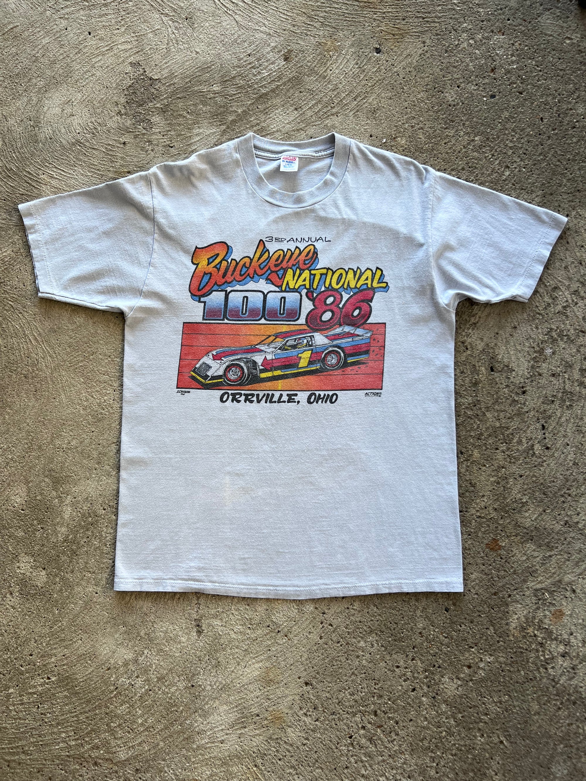 Vintage 80s Buckeye Nationals Racing T-Shirt