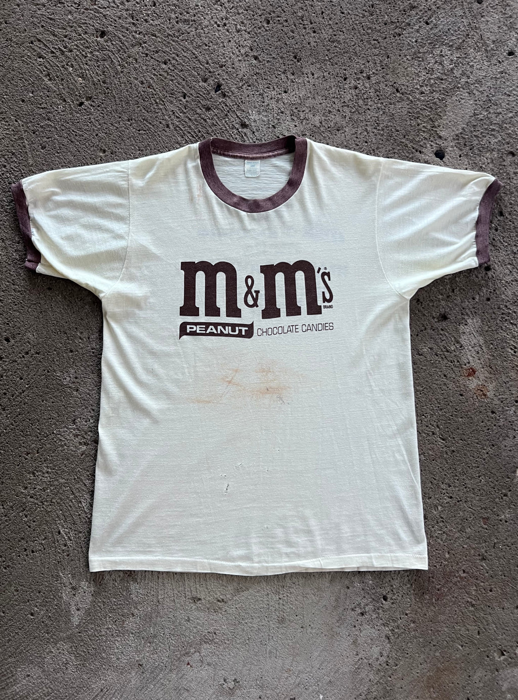 1970s M&M Ringer Shirt Large