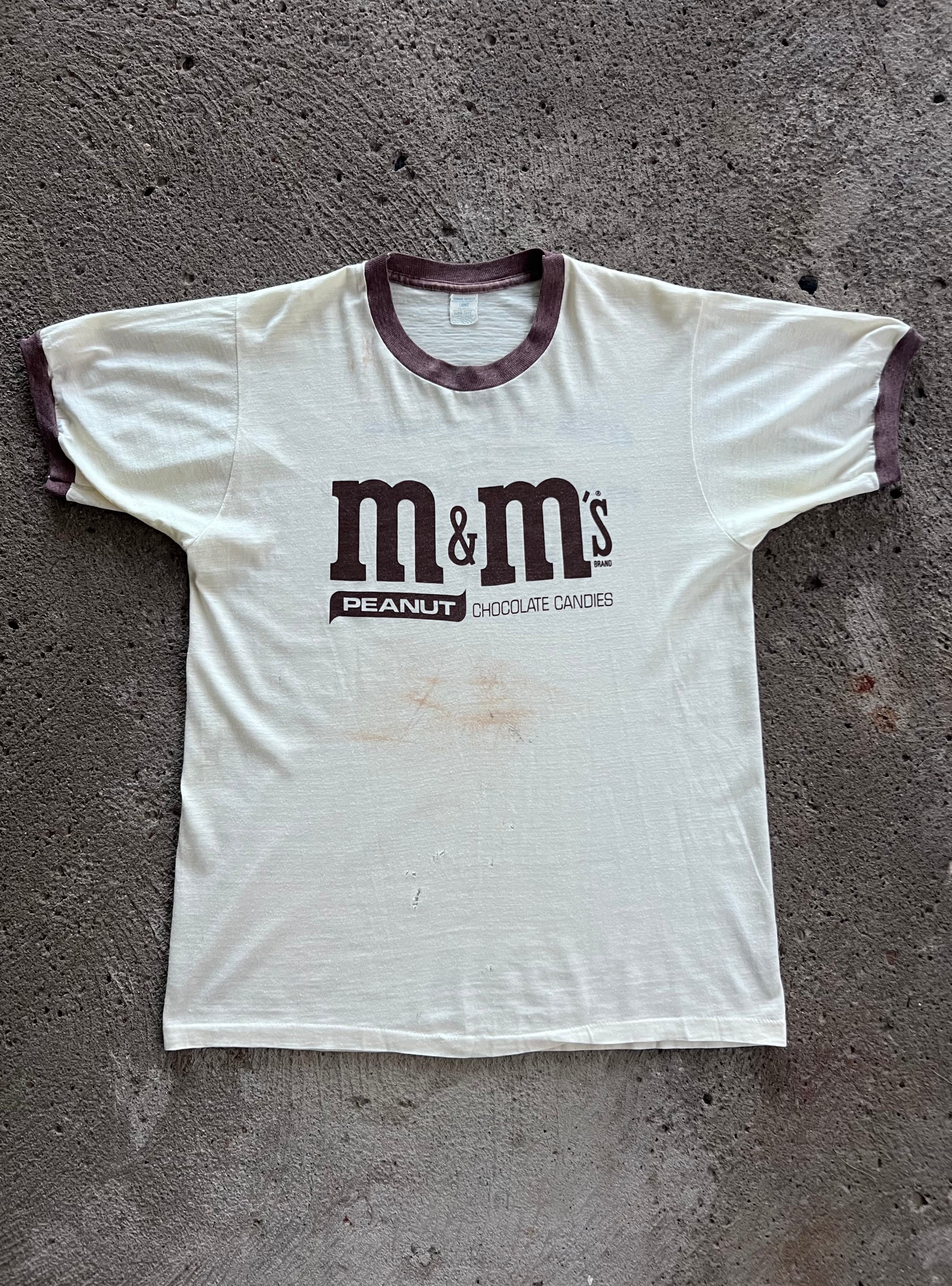 1970s M&M Ringer Shirt Large