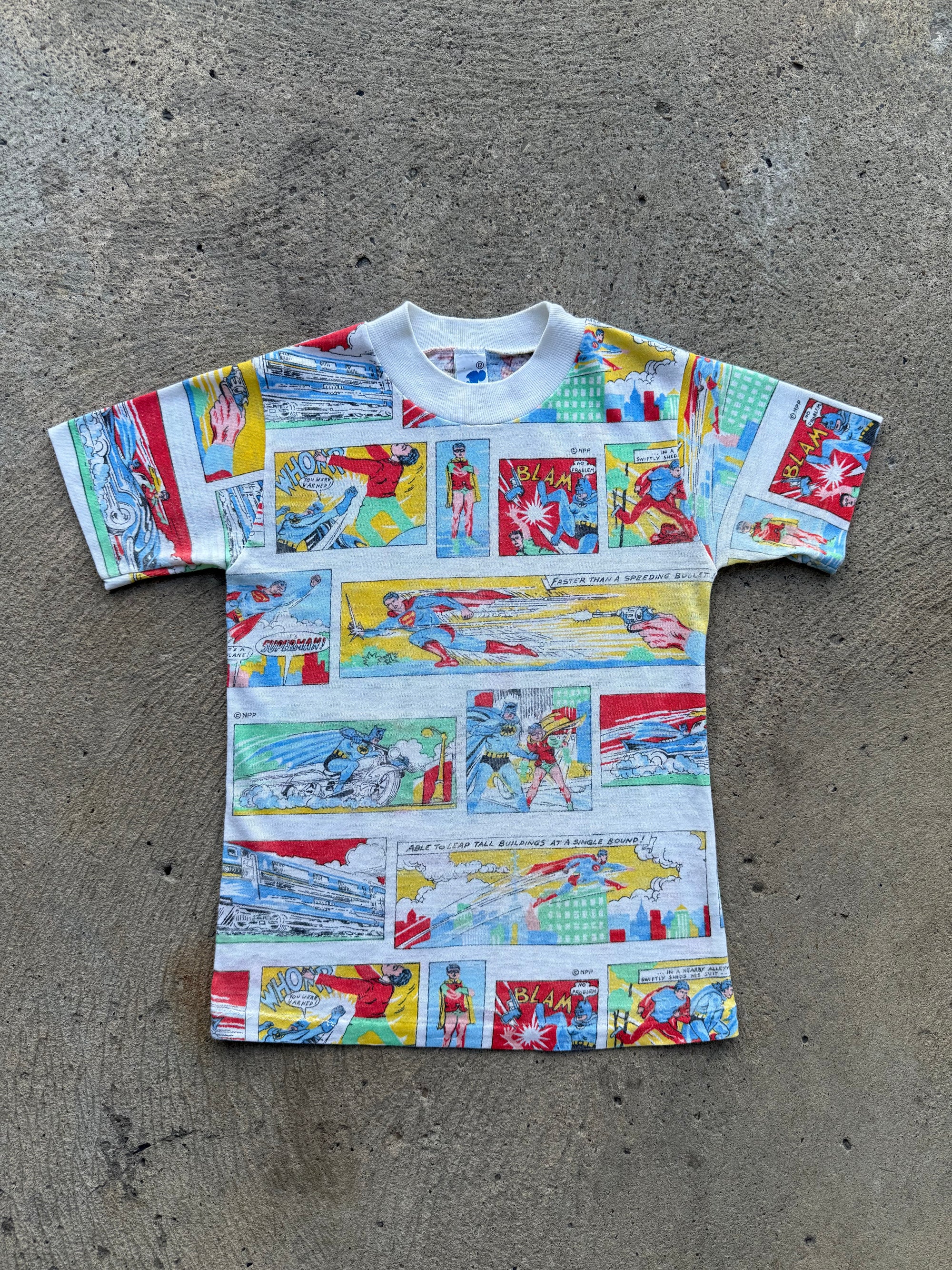 1970s Batman And Robin Comic Strip Shirt Boys 12