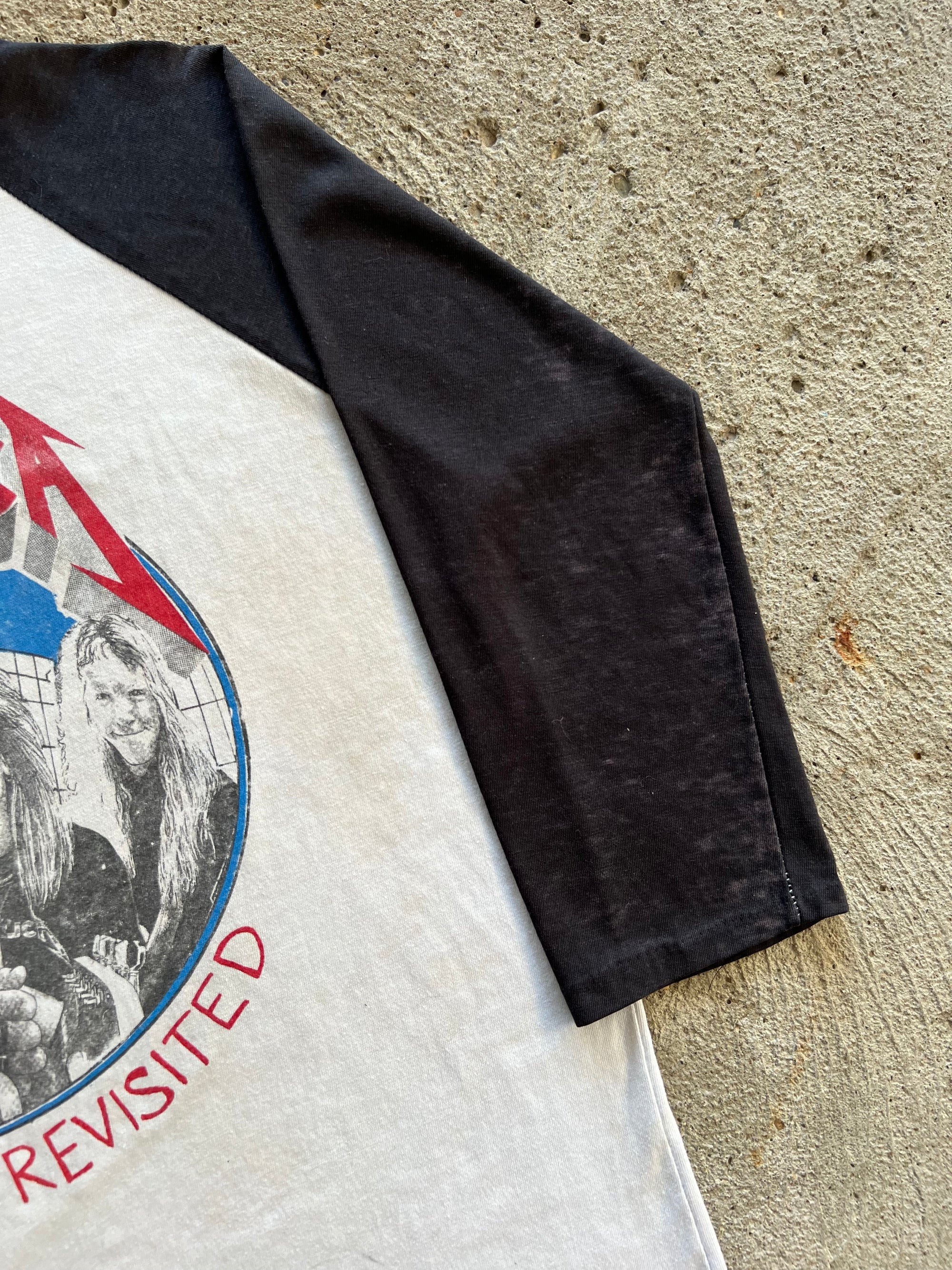 1980s Metallica Crash Course On Brain Surgery Raglan Tee Distressed XL