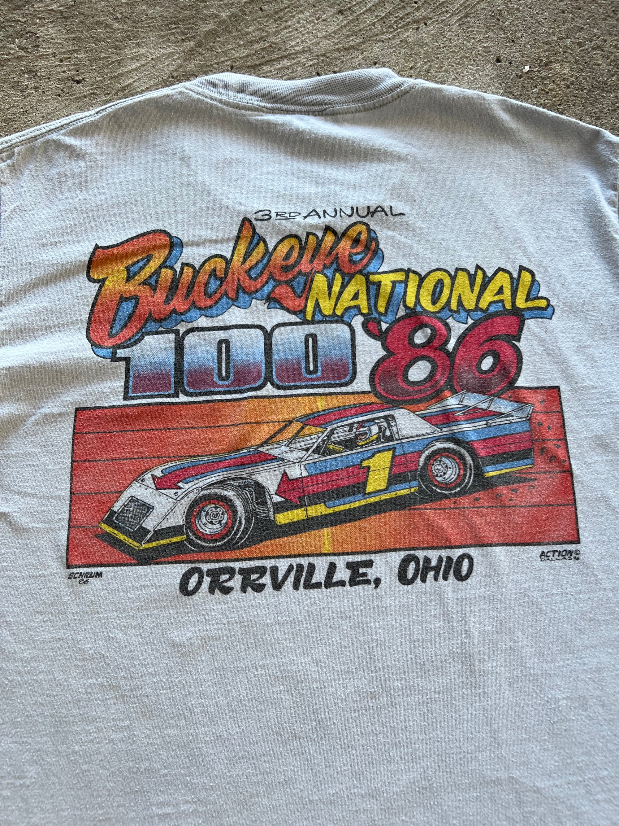 Vintage 80s Buckeye Nationals Racing T-Shirt