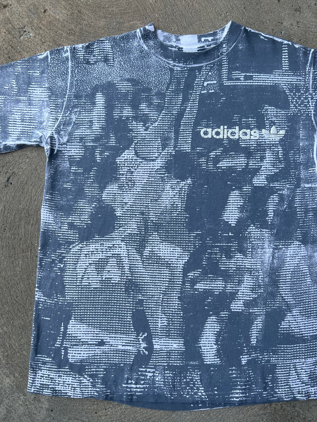 1980s Adidas AOP Shirt L/XL
