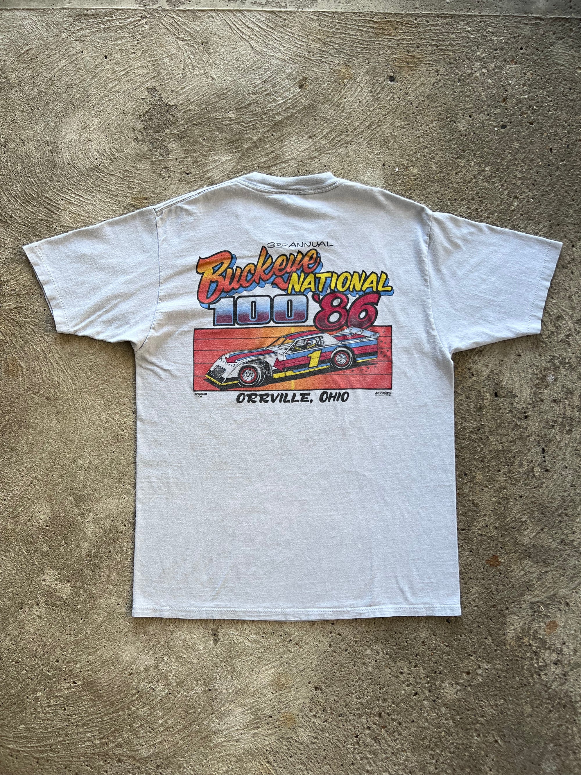 Vintage 80s Buckeye Nationals Racing T-Shirt
