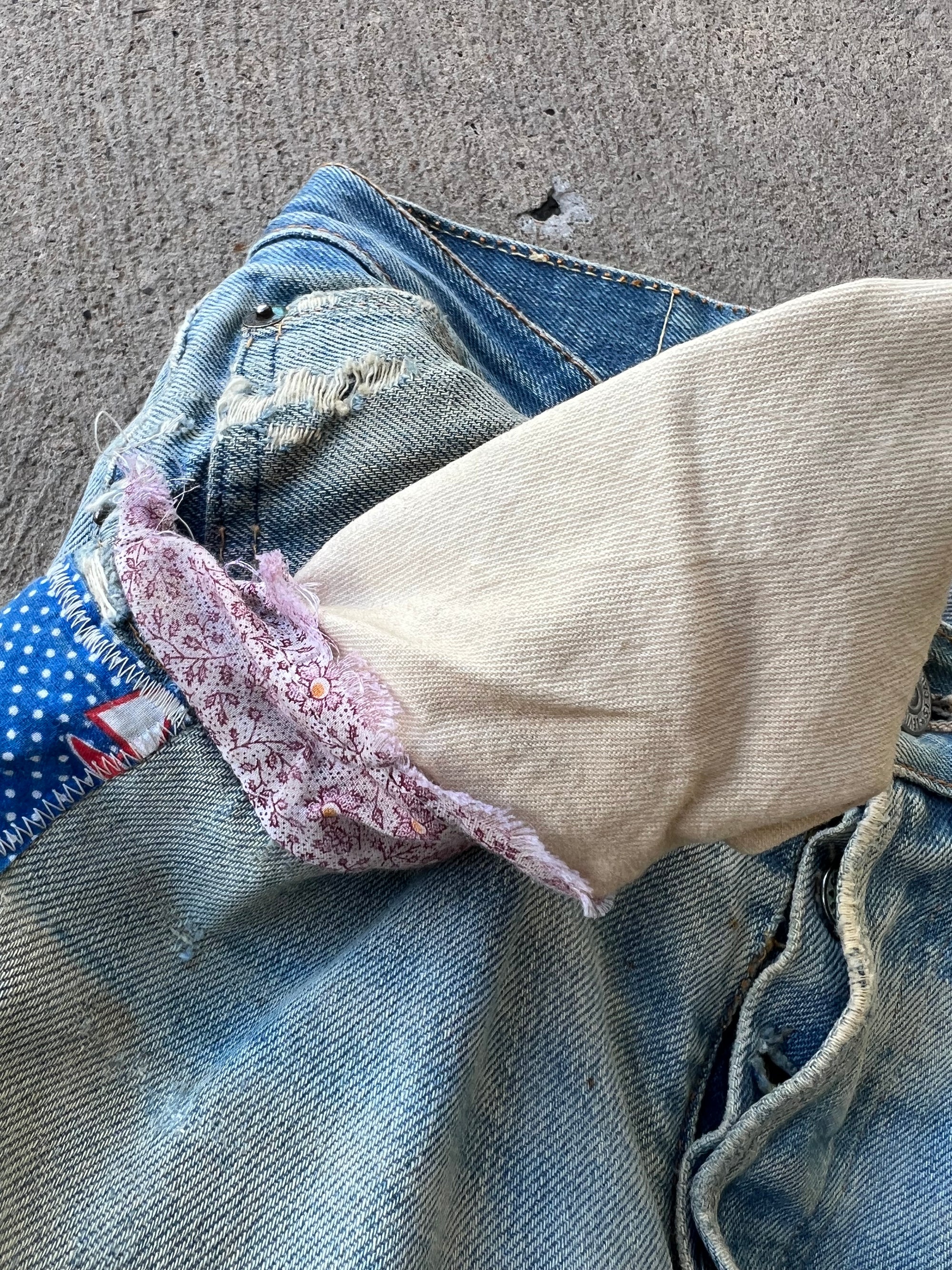 1960s Levi’s Selvedge Patchwork Pants