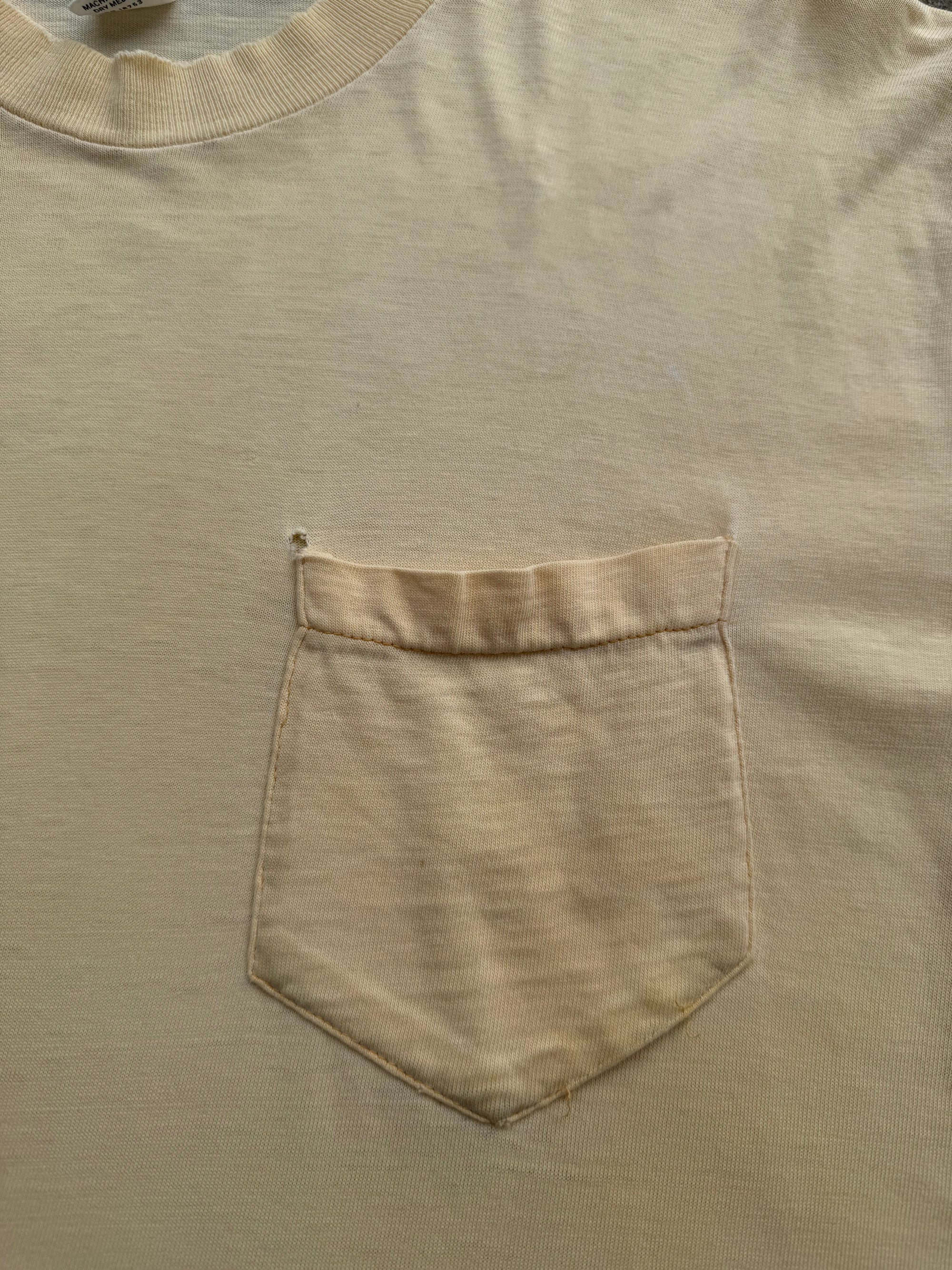 1960s 70s Yellow Pocket Shirt