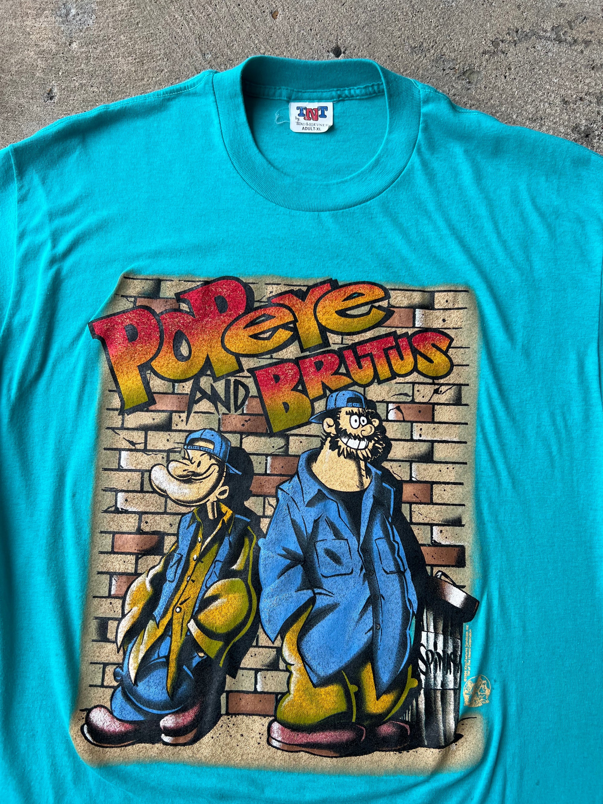 1990s Popeye Shirt XL