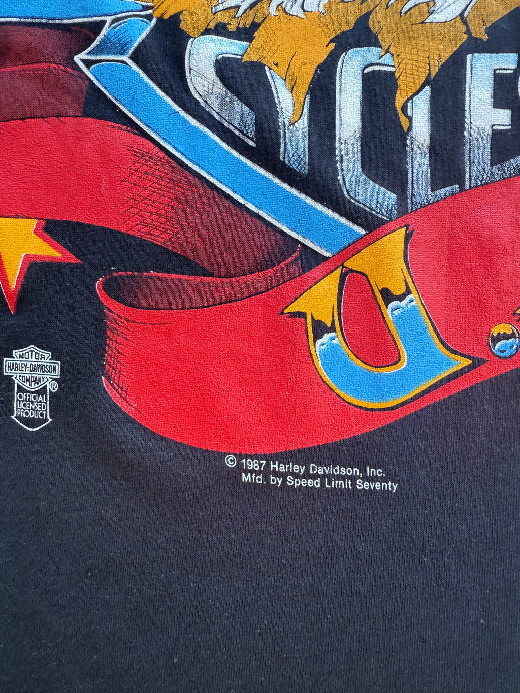 1987 Harley Born In The Usa Sleeveless Shirt Large