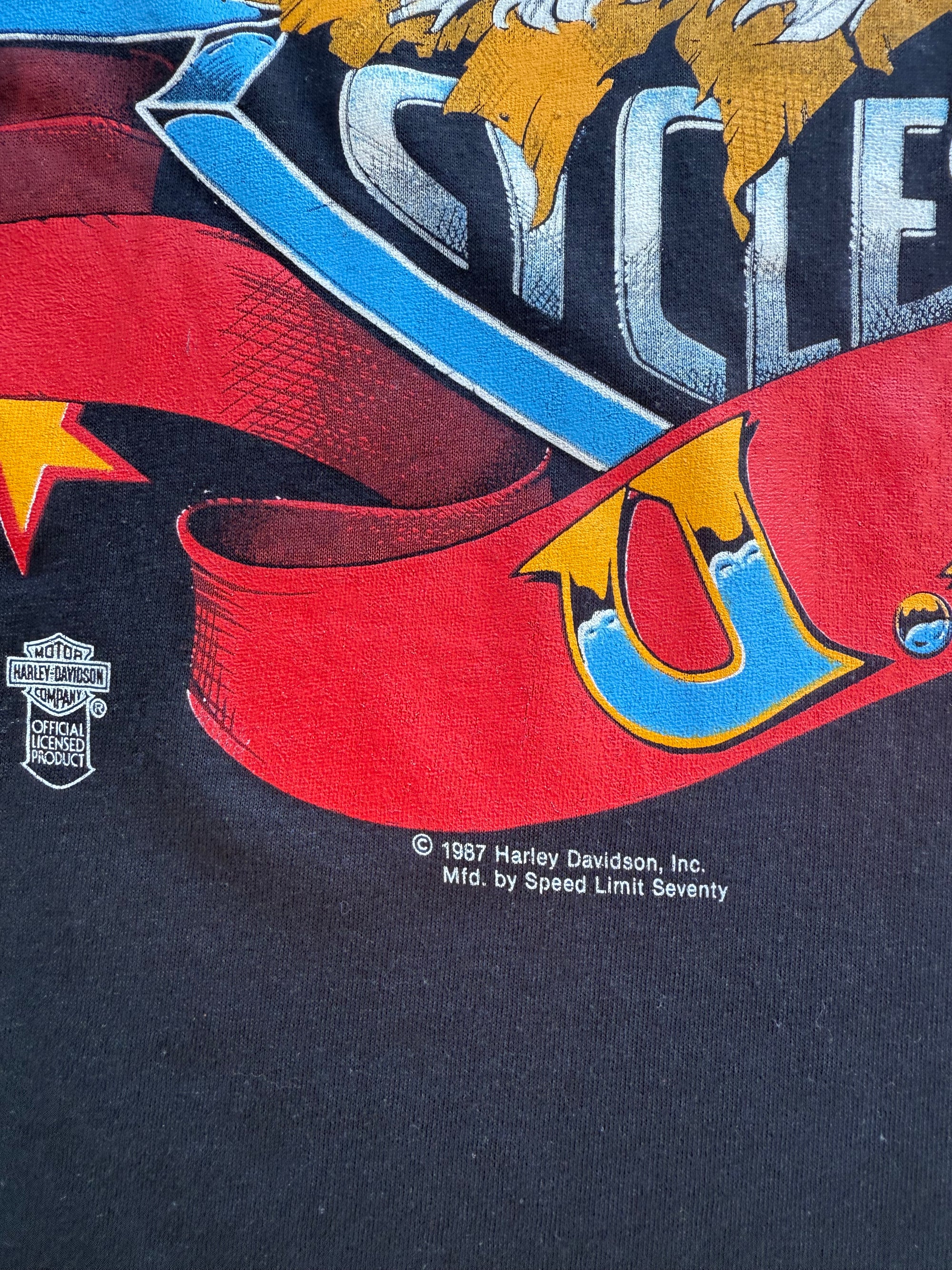 1987 Harley Born In The Usa Sleeveless Shirt Large