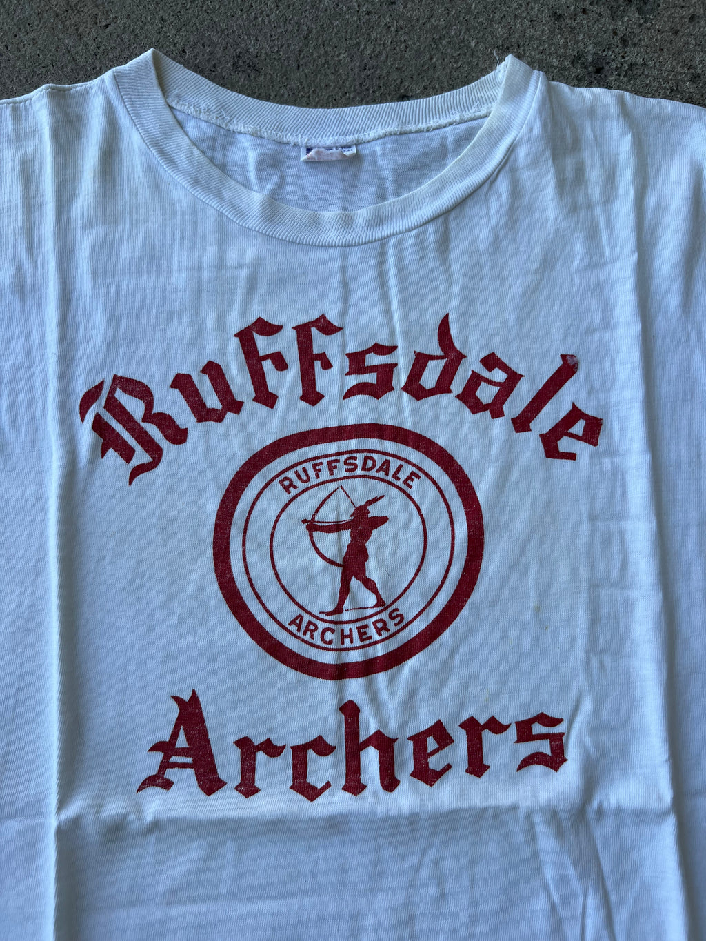 1950s Champion Ruffsdale Archers Sleeveless Shirt Large