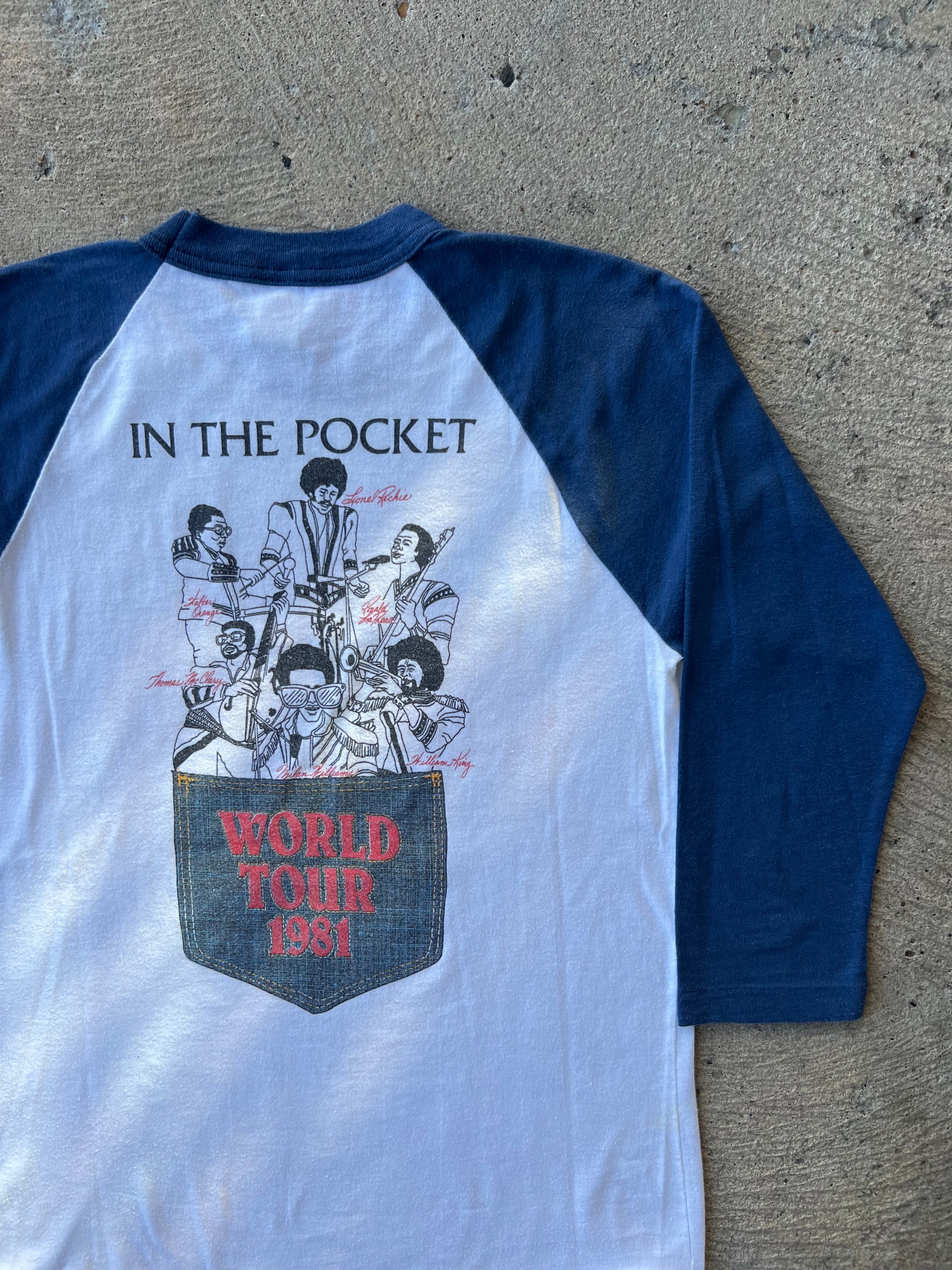 1981 The Commodores Lionel Richie Raglan Shirt Medium