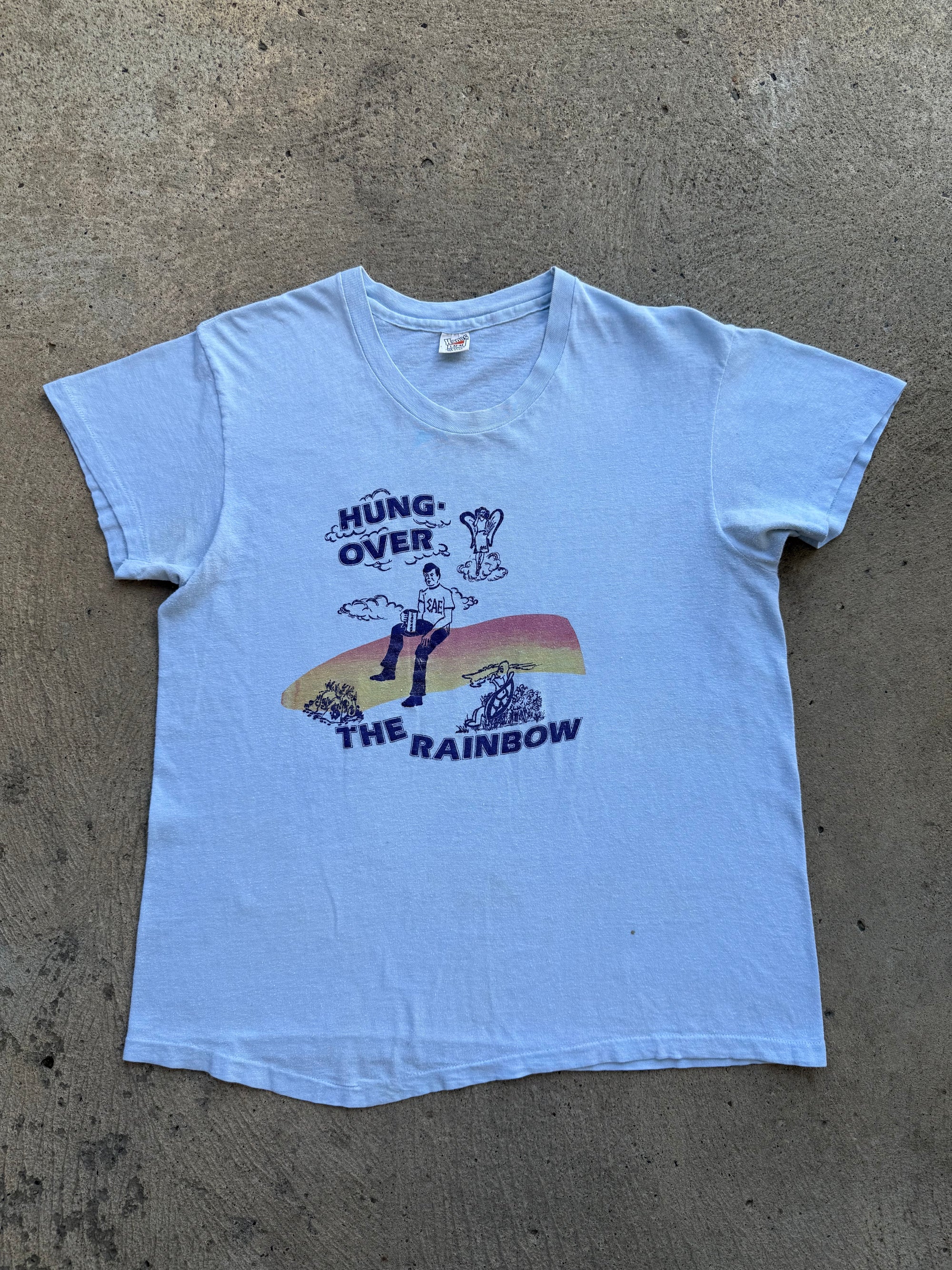 1978 Hung-Over The Rainbow Wizard Of Oz Parody College Shirt Large