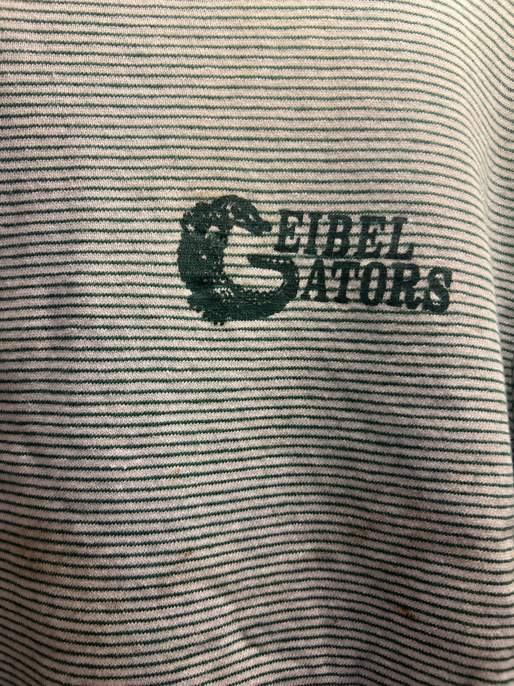 1960s Geibel Gators Striped Short Sleeve Sweatshirt XL
