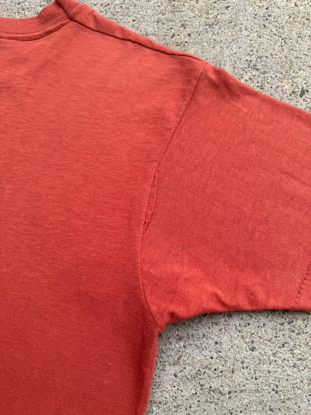 1950s Fruit Of The Loom Burnt Orange Pocket Tee Medium