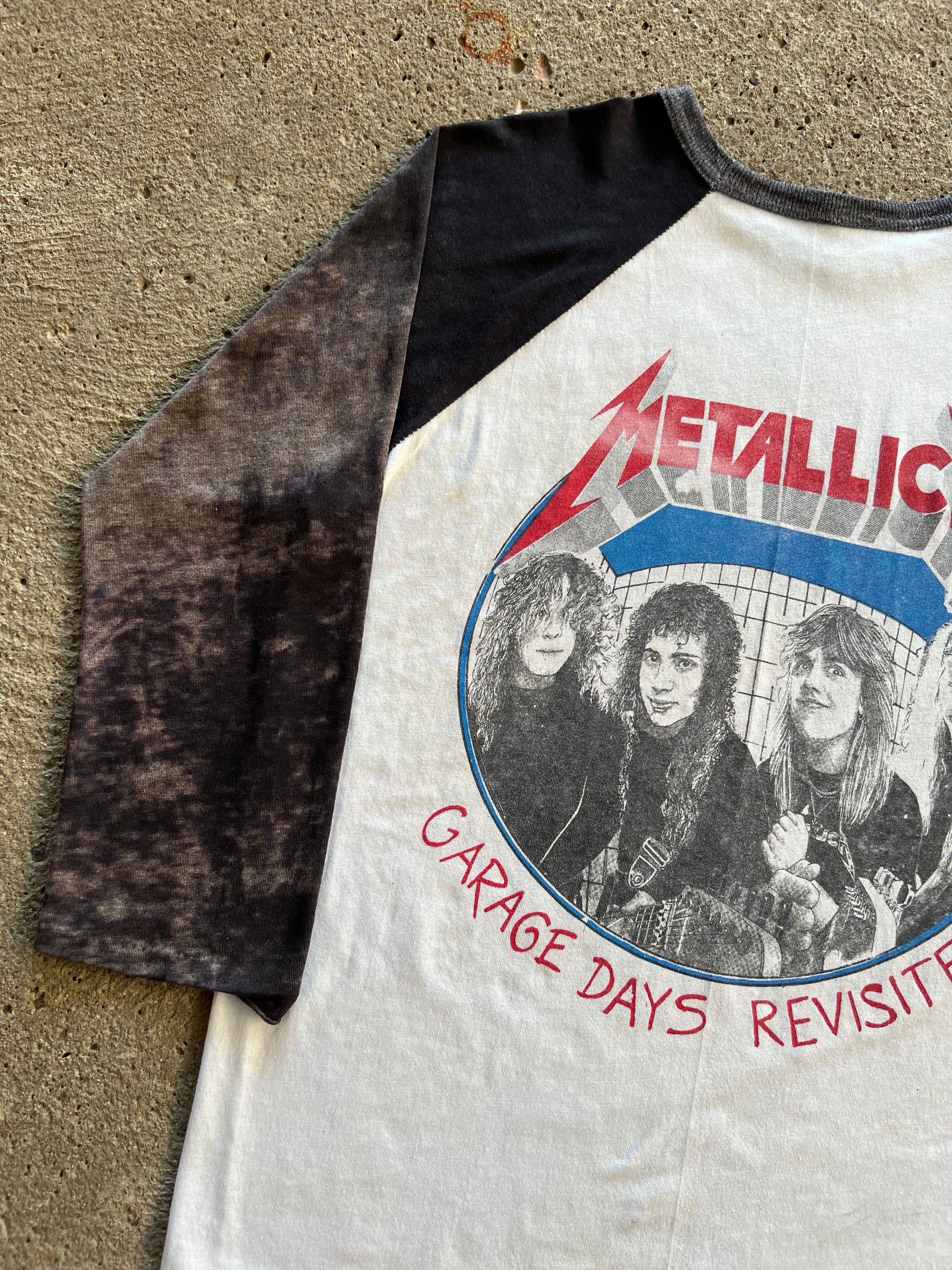 1980s Metallica Crash Course On Brain Surgery Raglan Tee Distressed XL