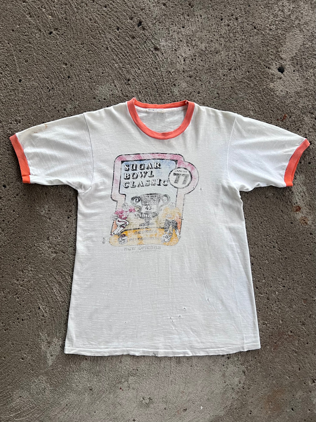 70s Pitt Sugar Bowl Classic Ringer Medium