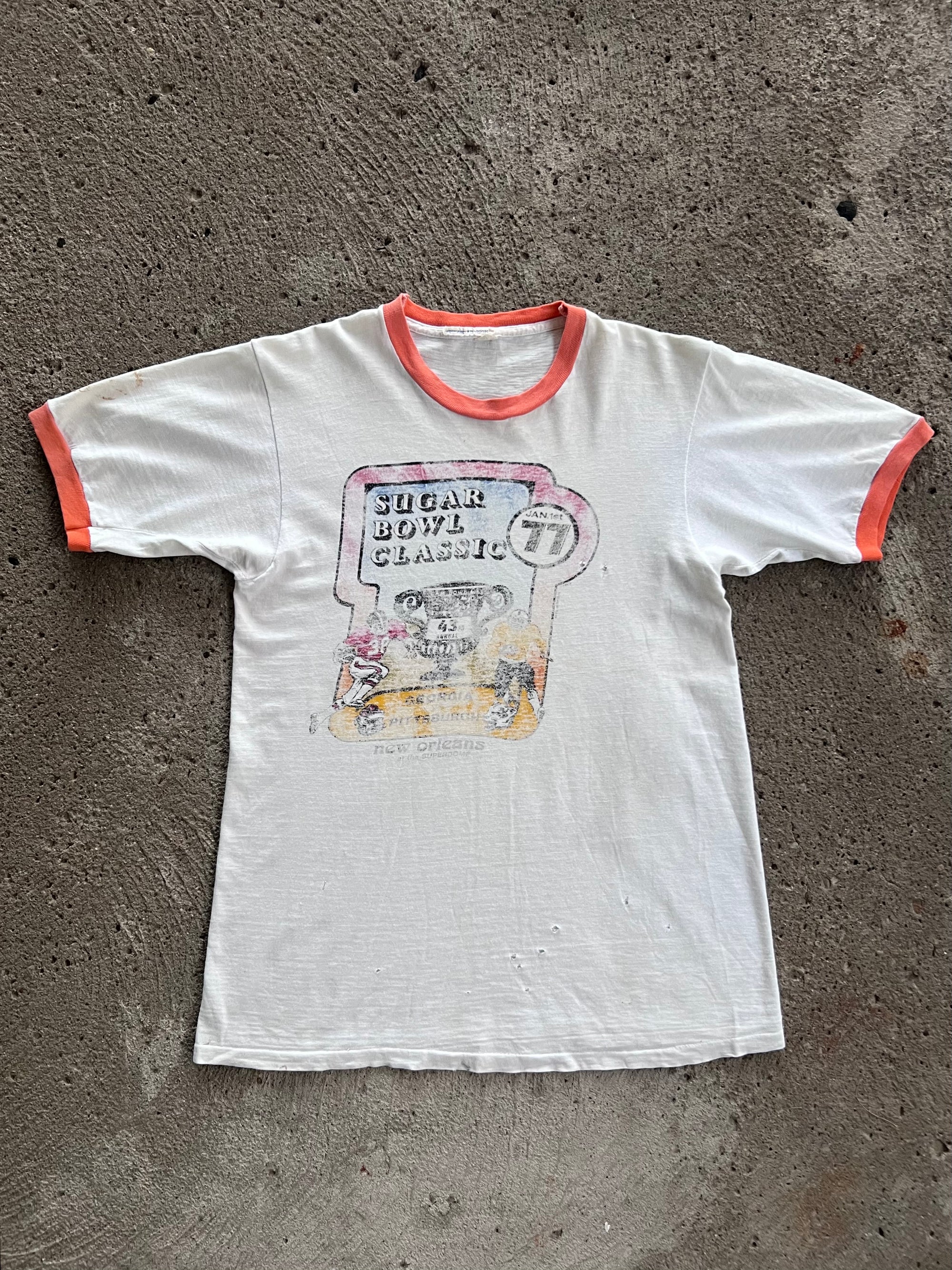 70s Pitt Sugar Bowl Classic Ringer Medium