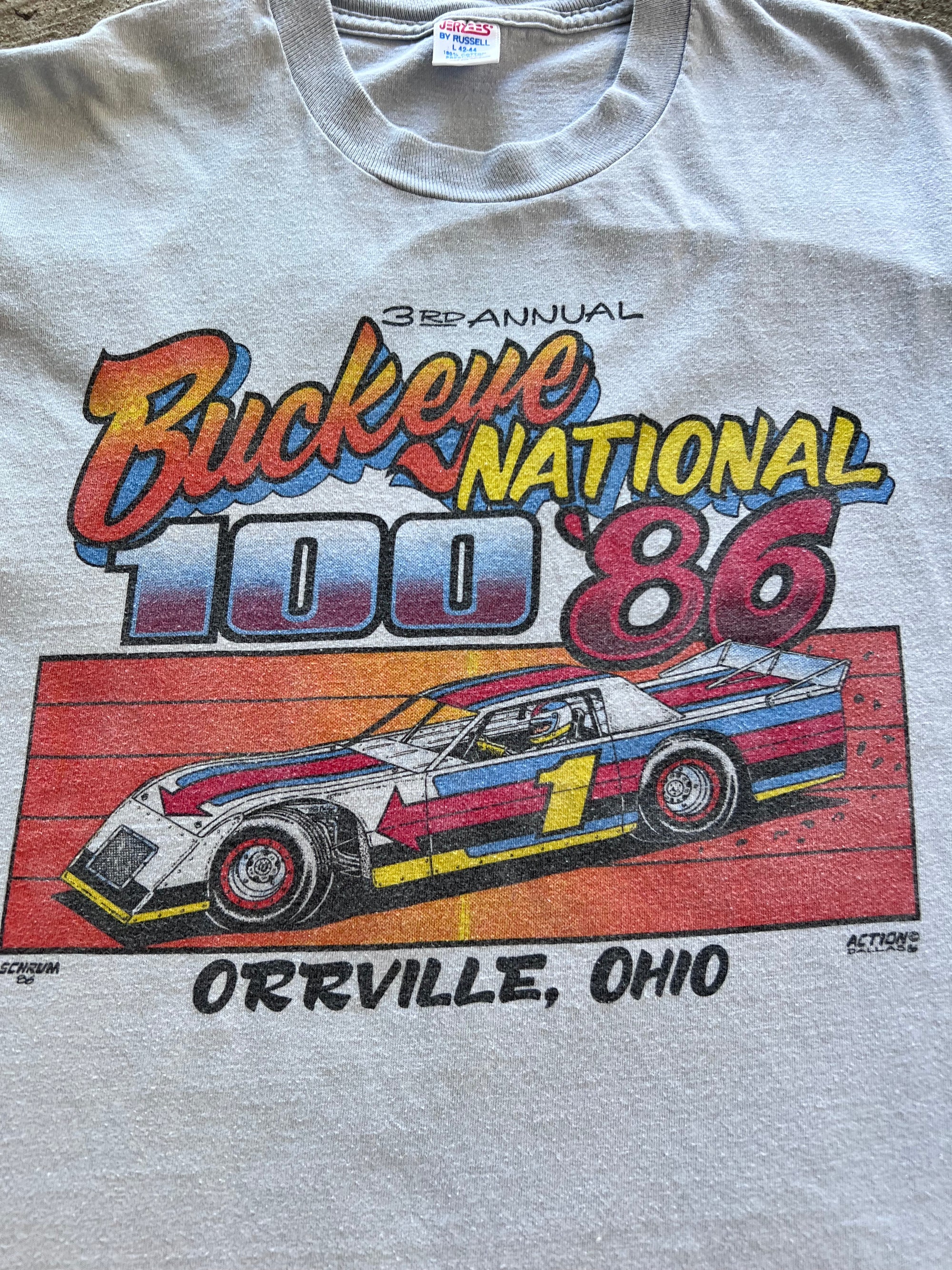 Vintage 80s Buckeye Nationals Racing T-Shirt