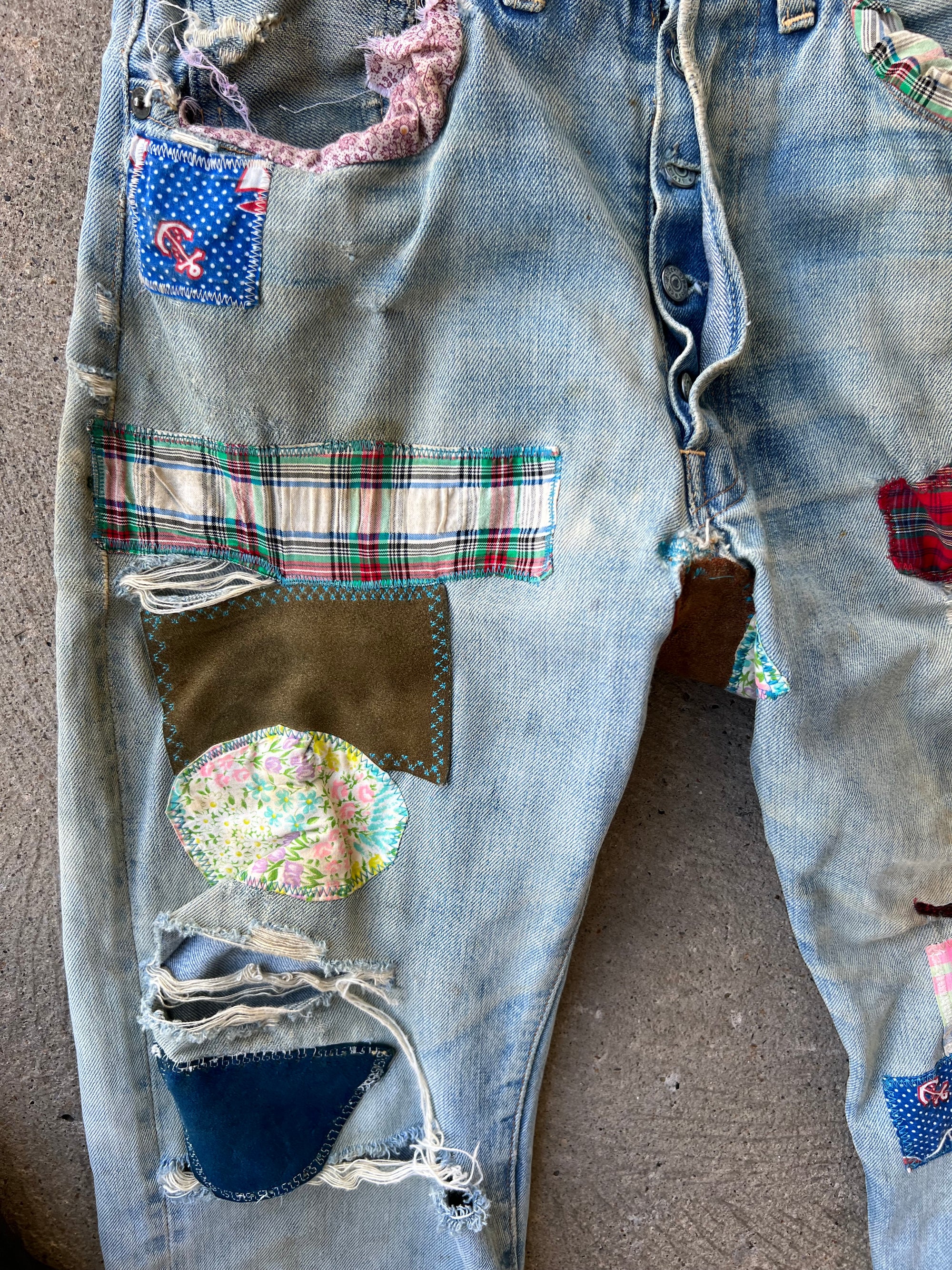 1960s Levi’s Selvedge Patchwork Pants