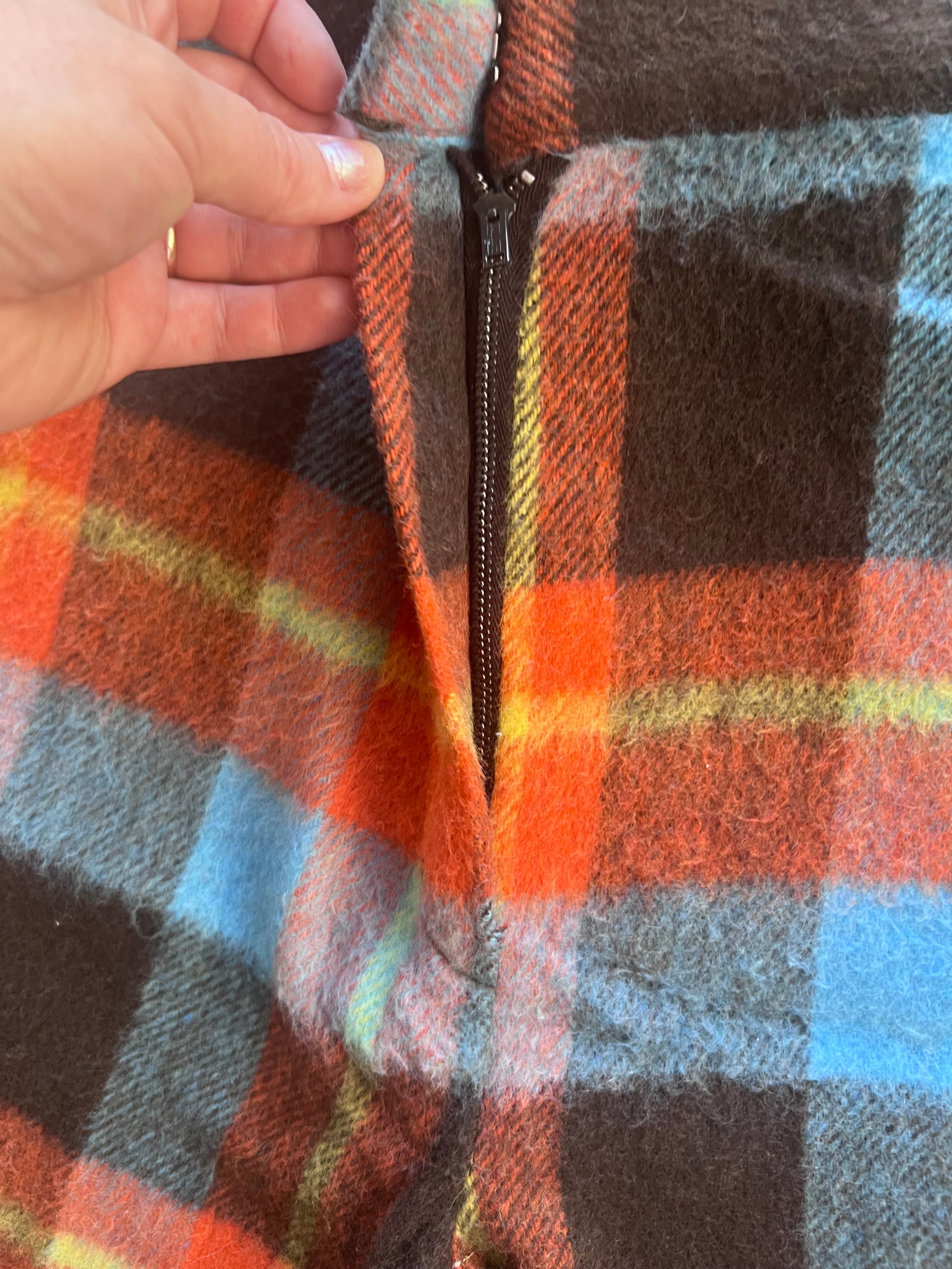 1970s Plaid Flare Pants 26x30