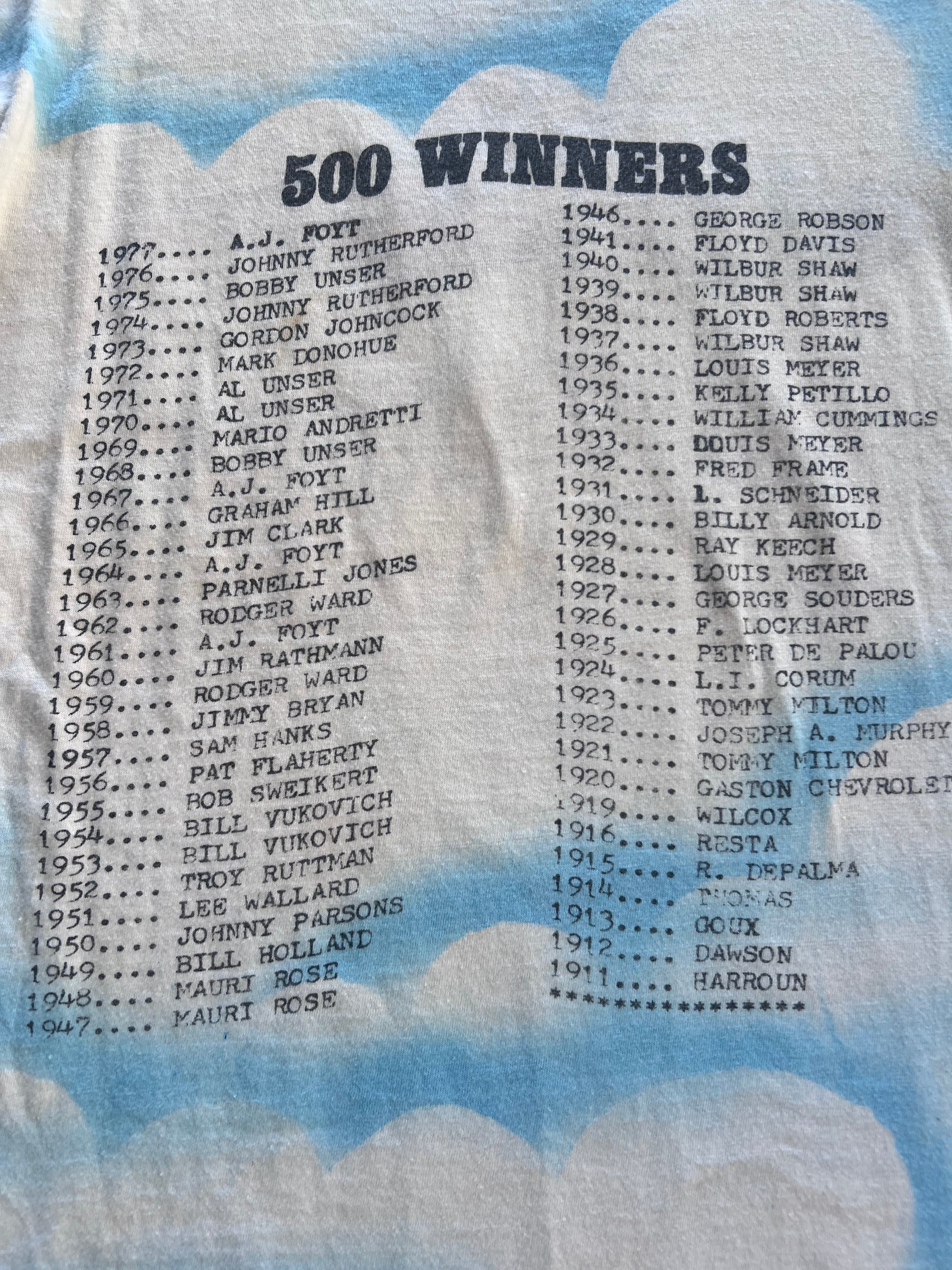 1978 Indy 500 Shirt Medium