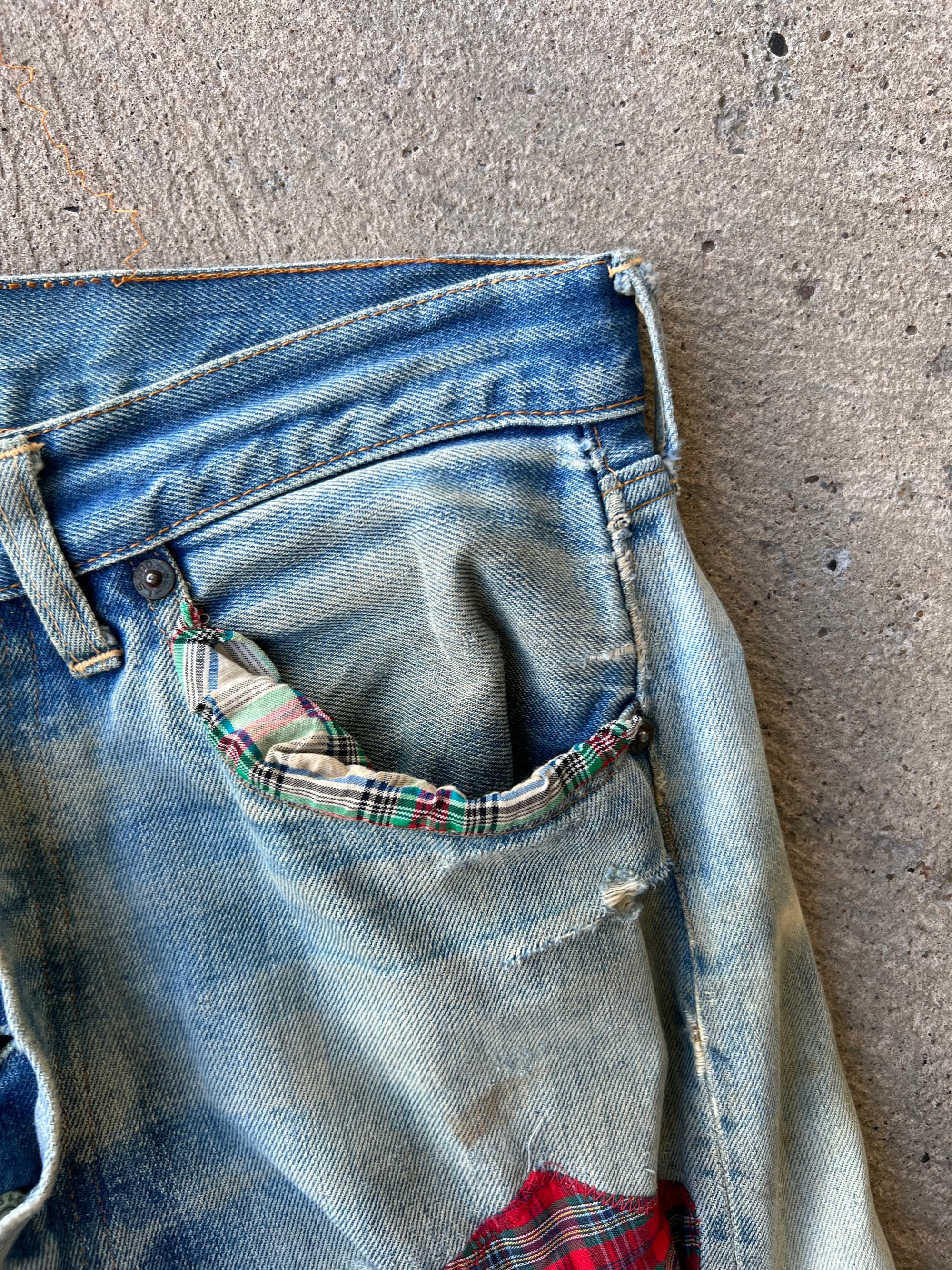 1960s Levi’s Selvedge Patchwork Pants