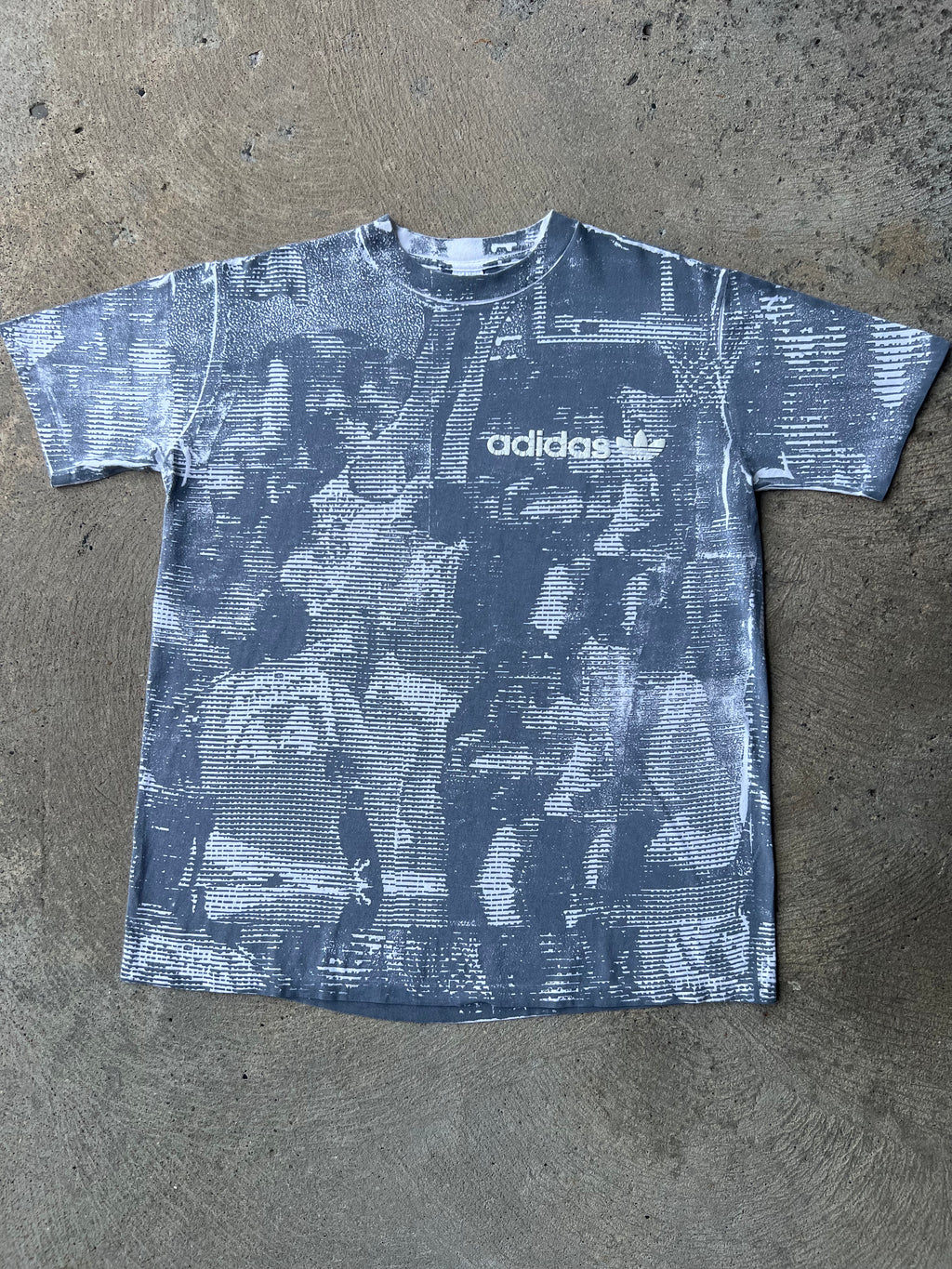 1980s Adidas AOP Shirt L/XL