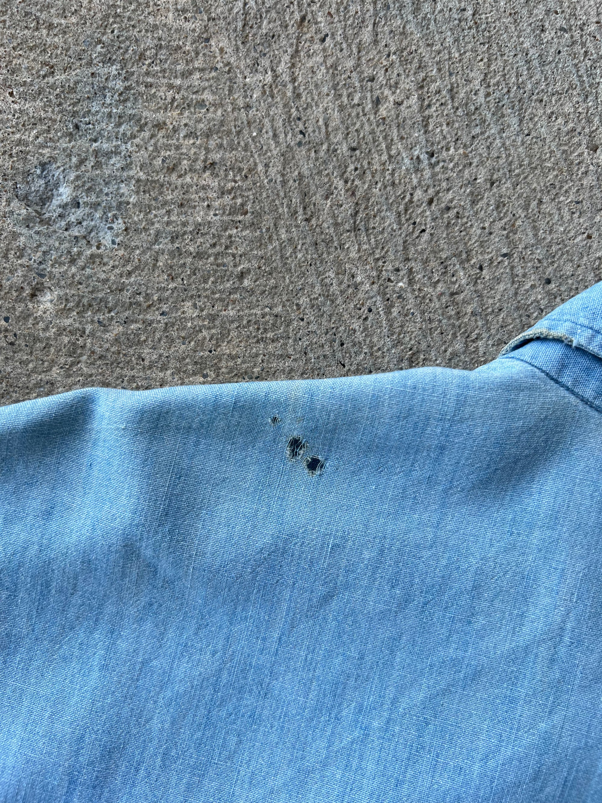 1940s Navy Chambray Shirt XL