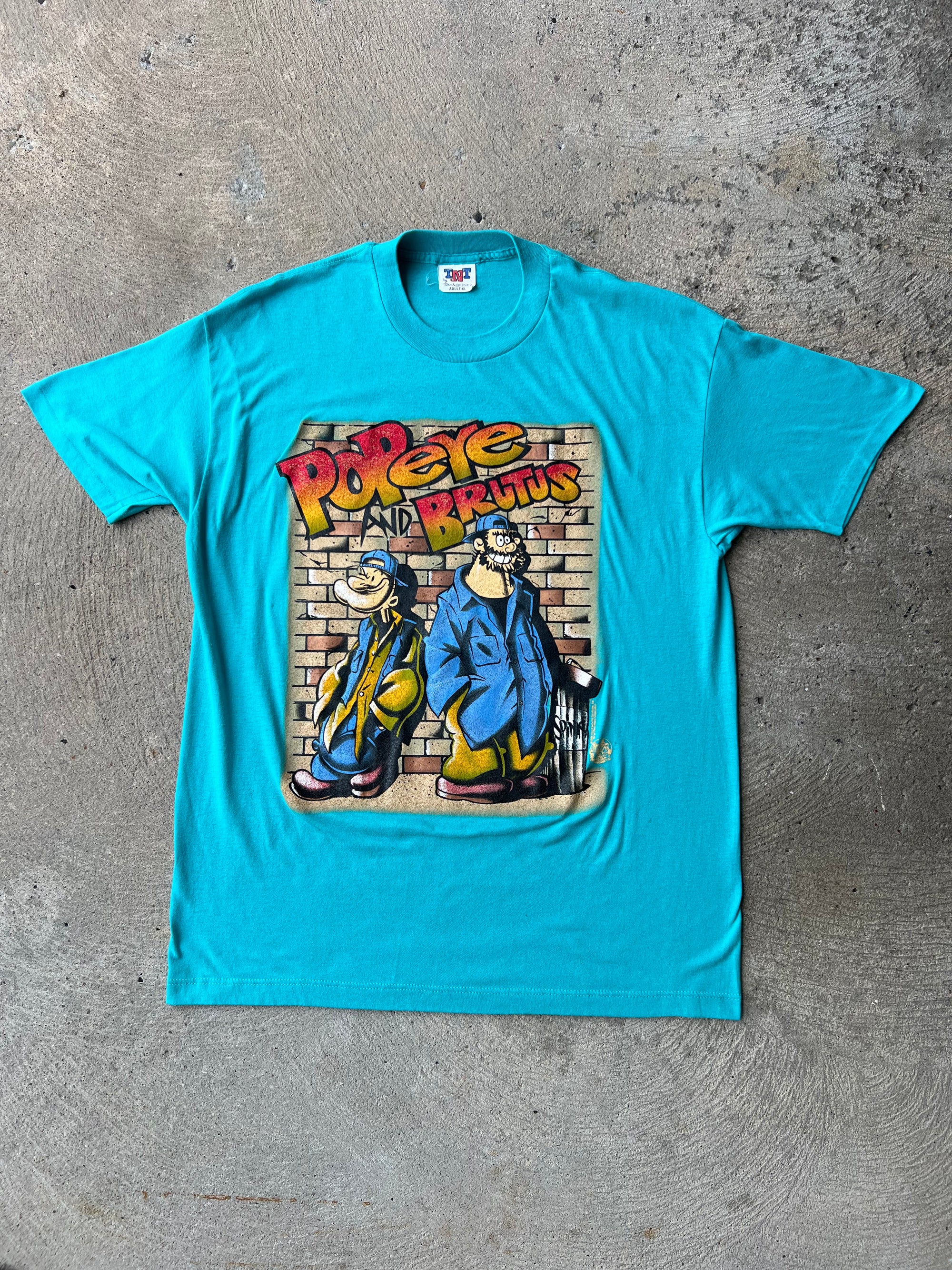 1990s Popeye Shirt XL