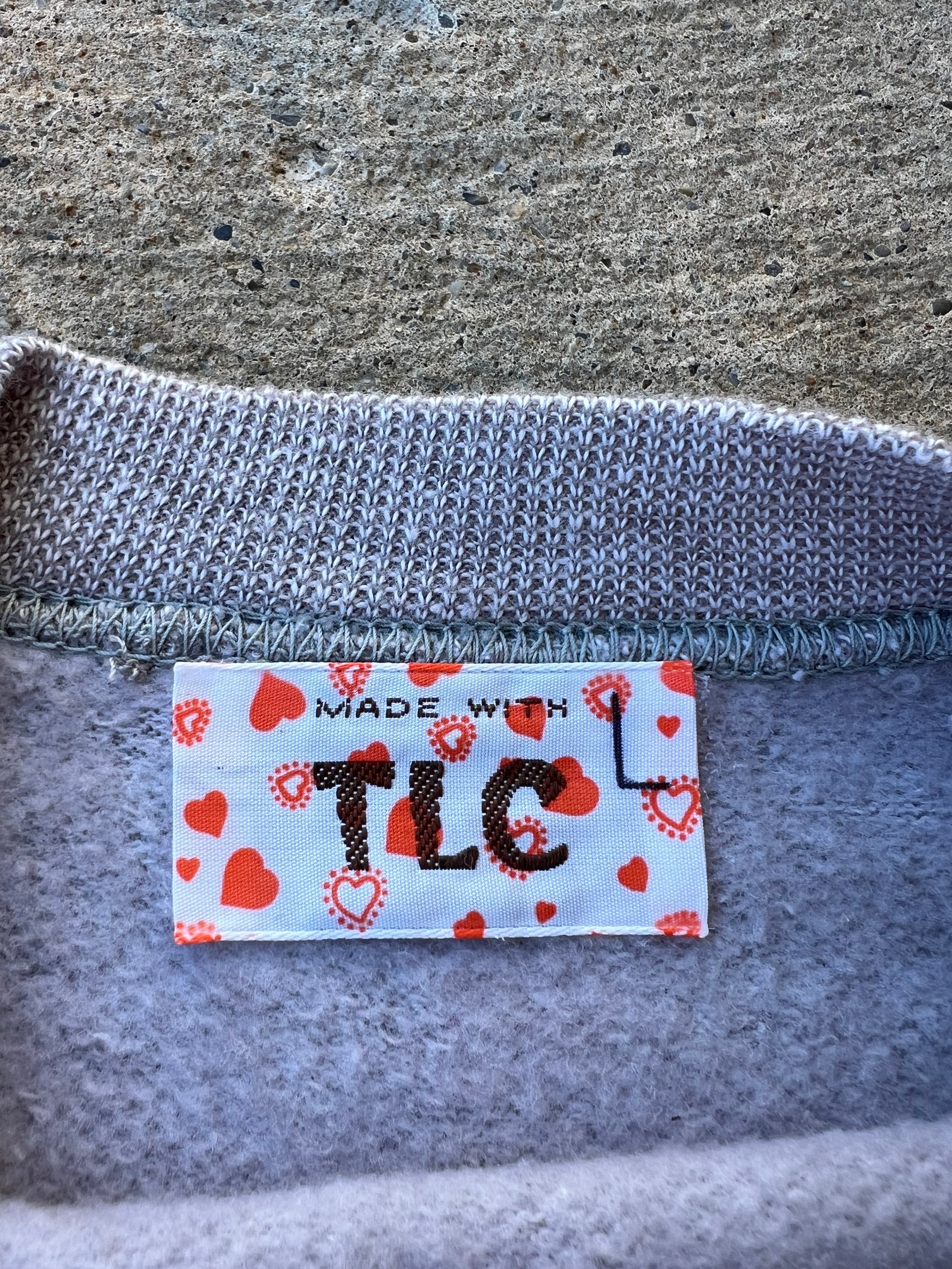 1970s Heather Gray Raglan Sweatshirt TLC Large
