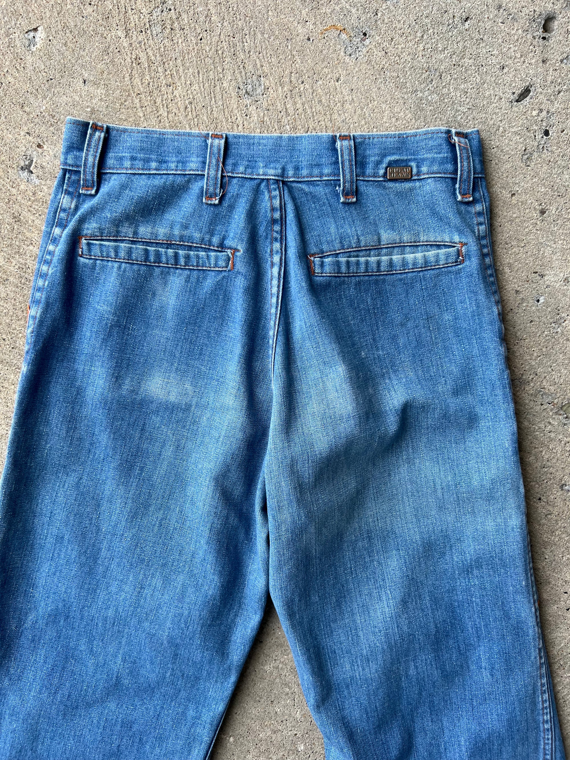 1970s Cheap Jeans Bell Bottom Pants