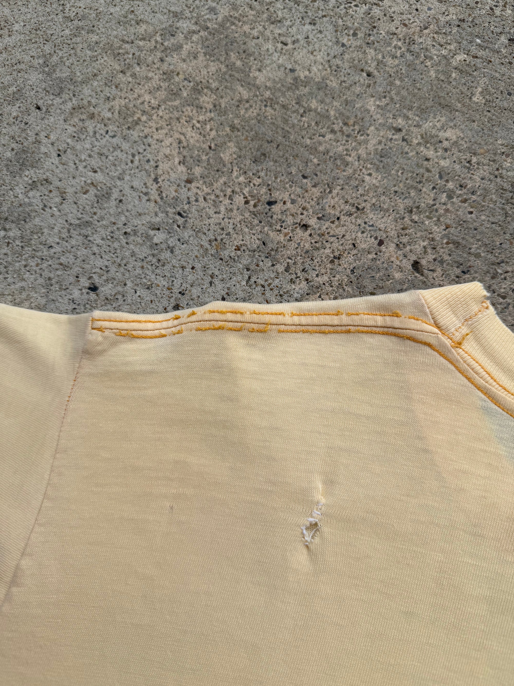 1960s 70s Yellow Pocket Shirt