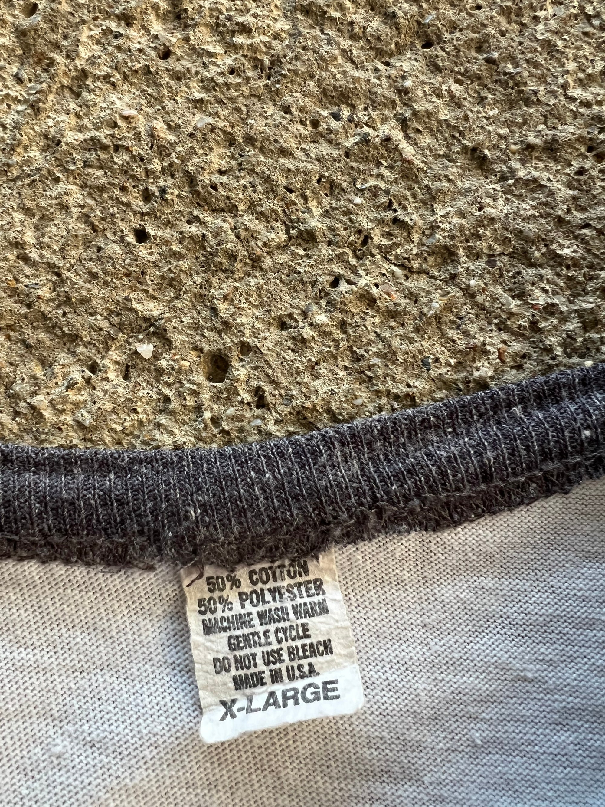 1980s Metallica Crash Course On Brain Surgery Raglan Tee Distressed XL