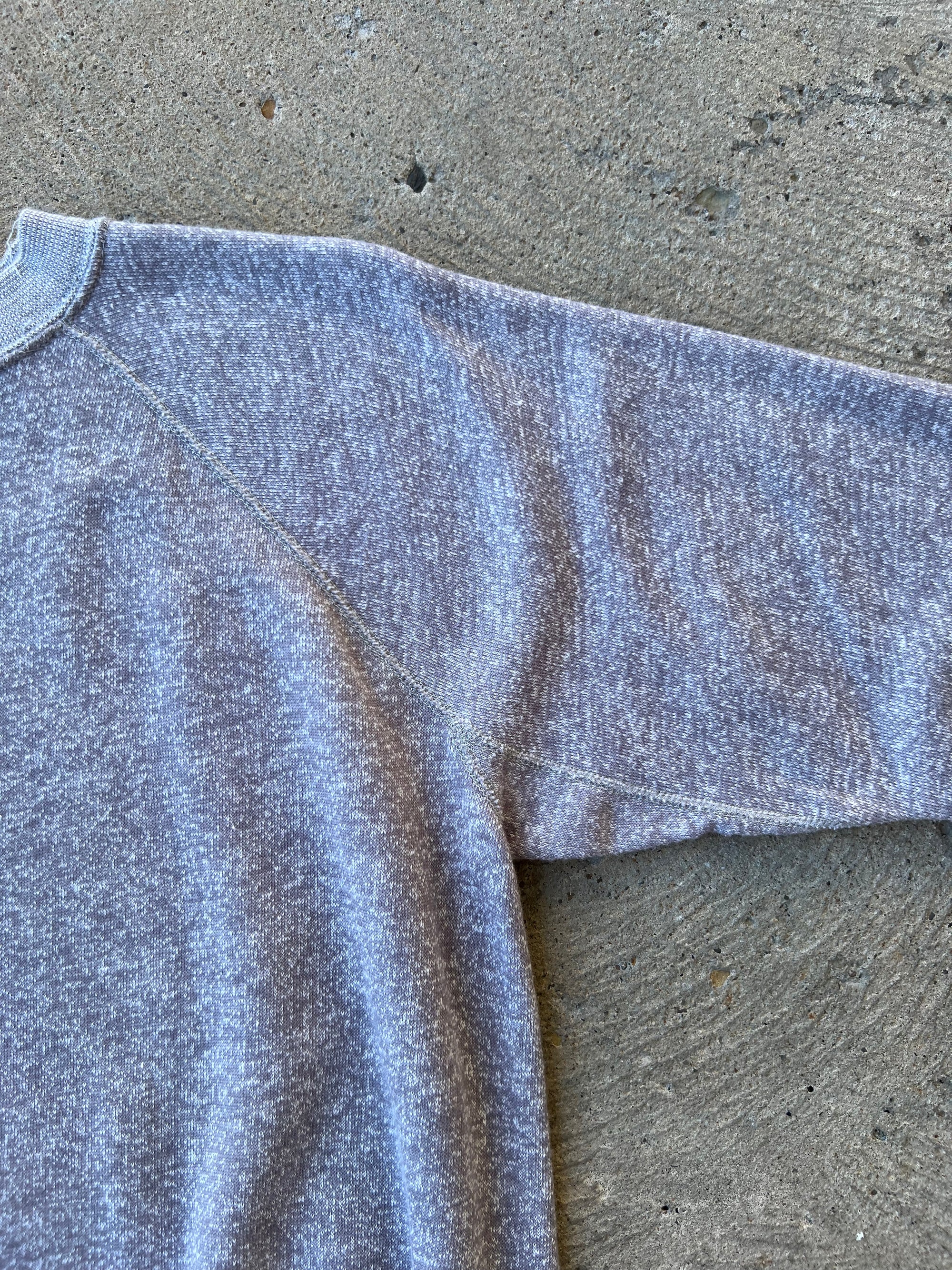1970s Heather Gray Raglan Sweatshirt TLC Large