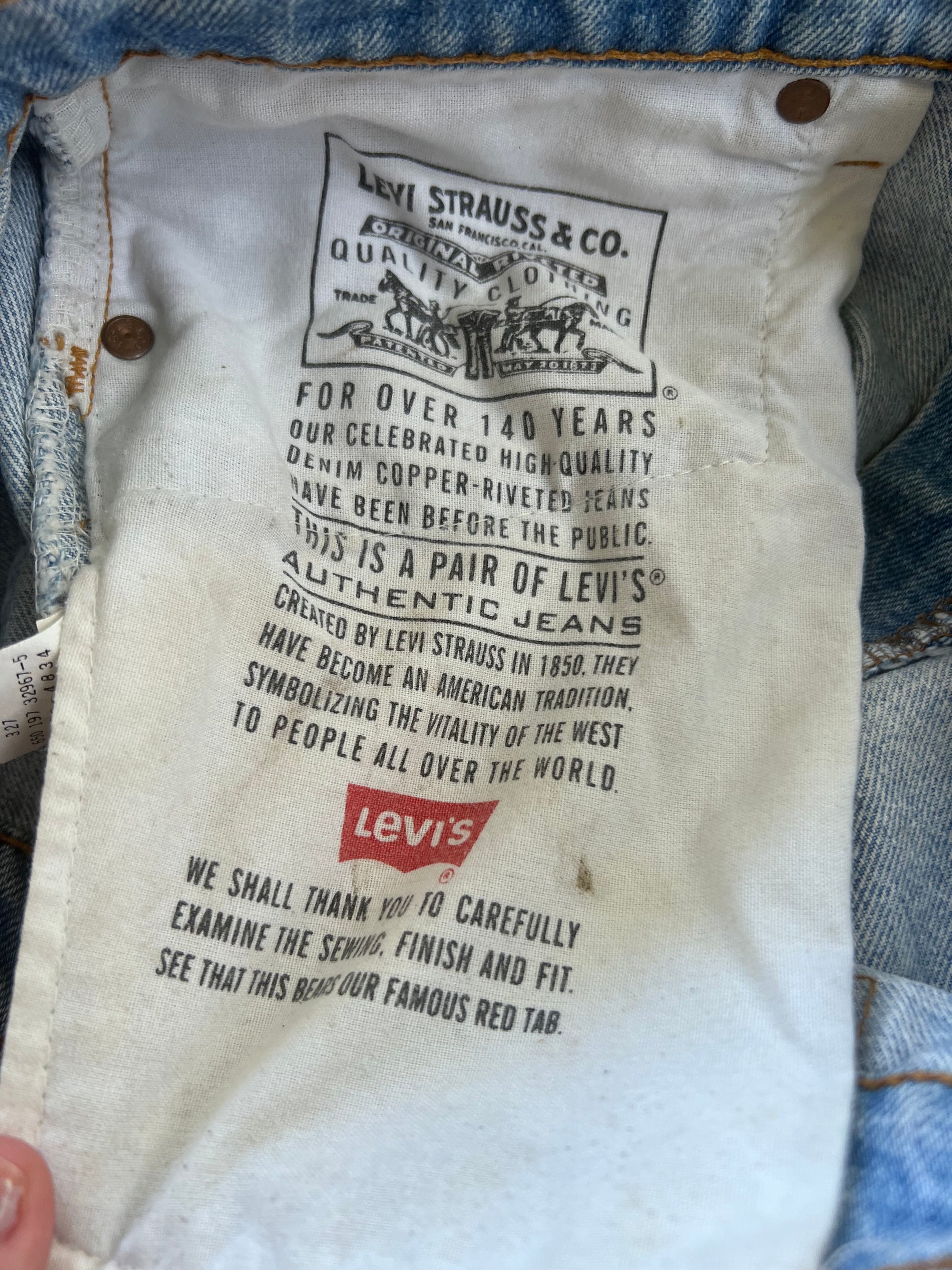 Levi 550 Red Tab Hand Painted