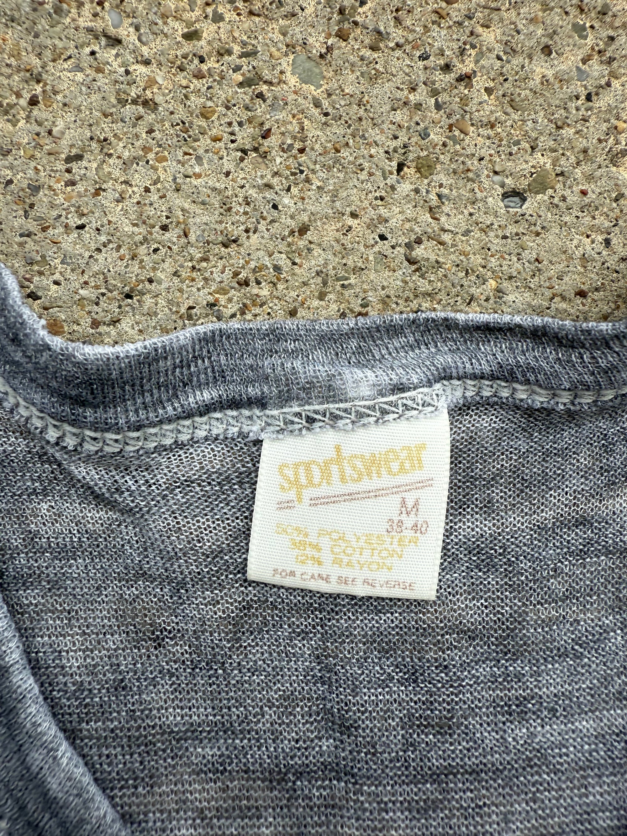1980s Tri Blend Sportswear Shirt Gray Medium