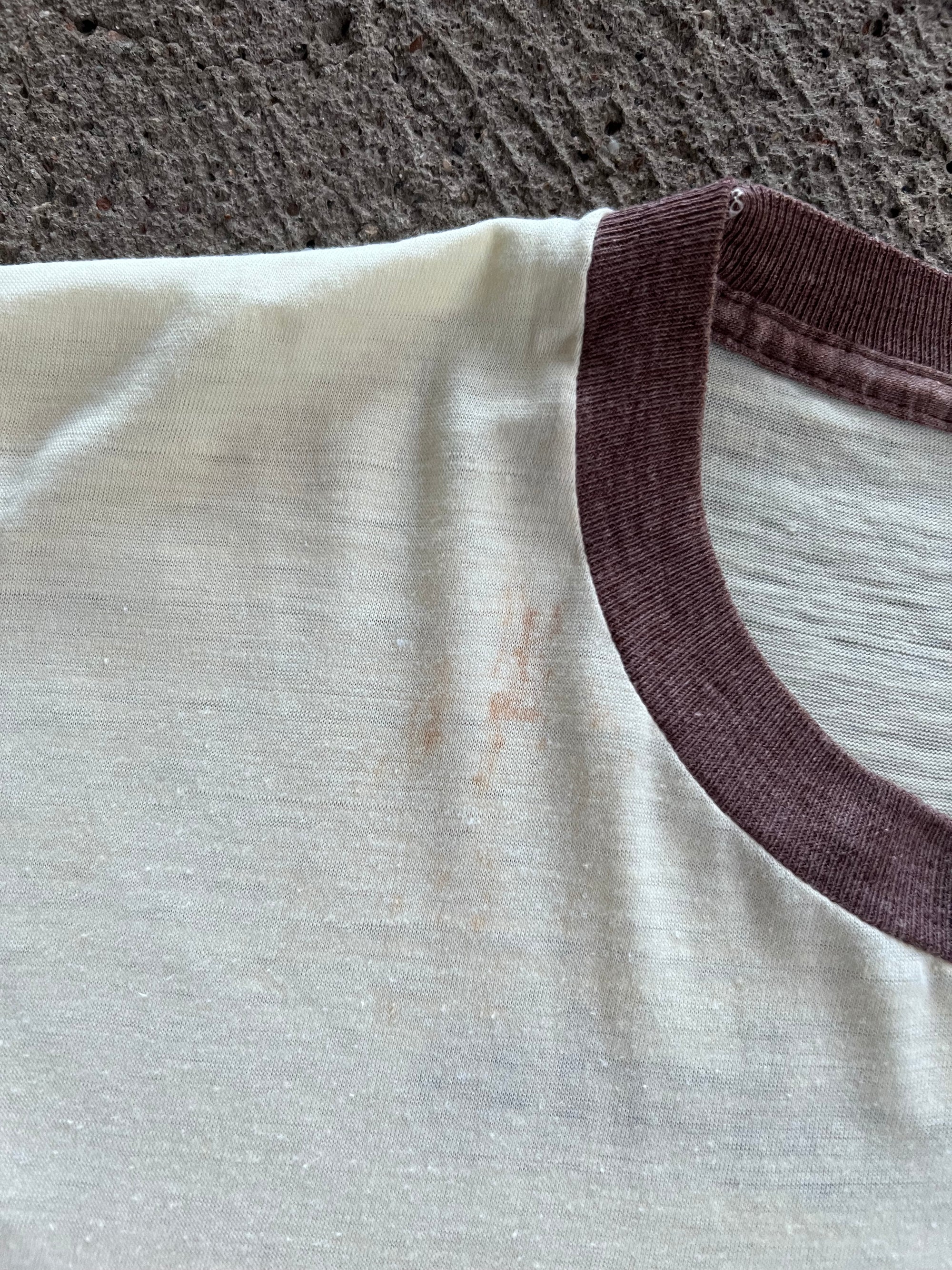 1970s M&M Ringer Shirt Large
