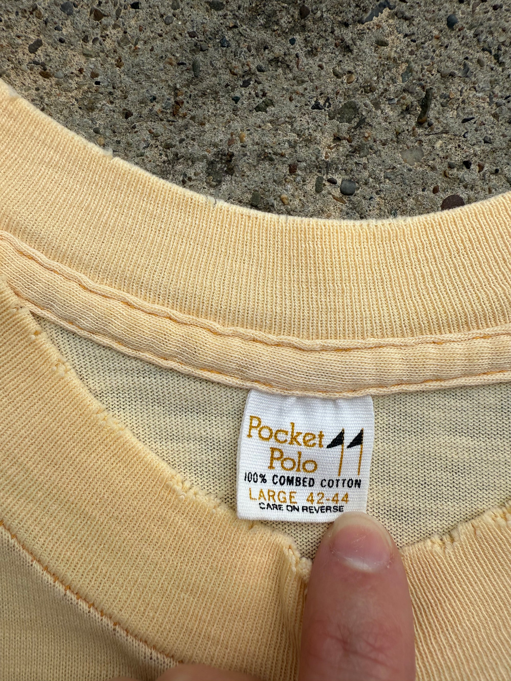 1960s 70s Yellow Pocket Shirt