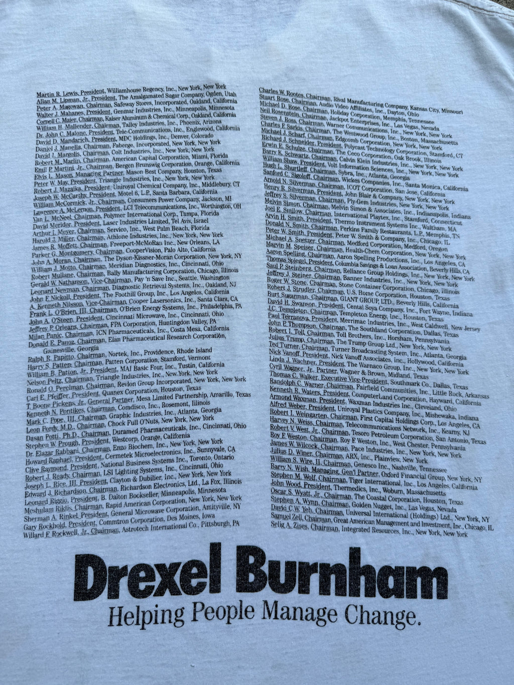 1970s Drexel Burnham Investment Bank Shirt XL