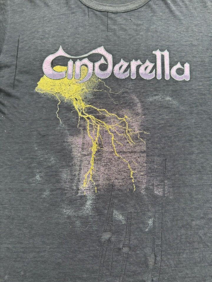 1980s Cinderella "Night Songs" Black Paper Thin Shirt