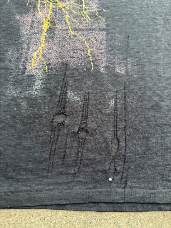 1980s Cinderella "Night Songs" Black Paper Thin Shirt