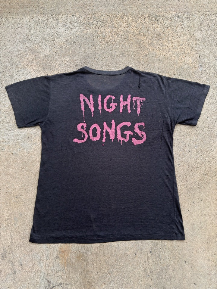 1980s Cinderella "Night Songs" Black Paper Thin Shirt