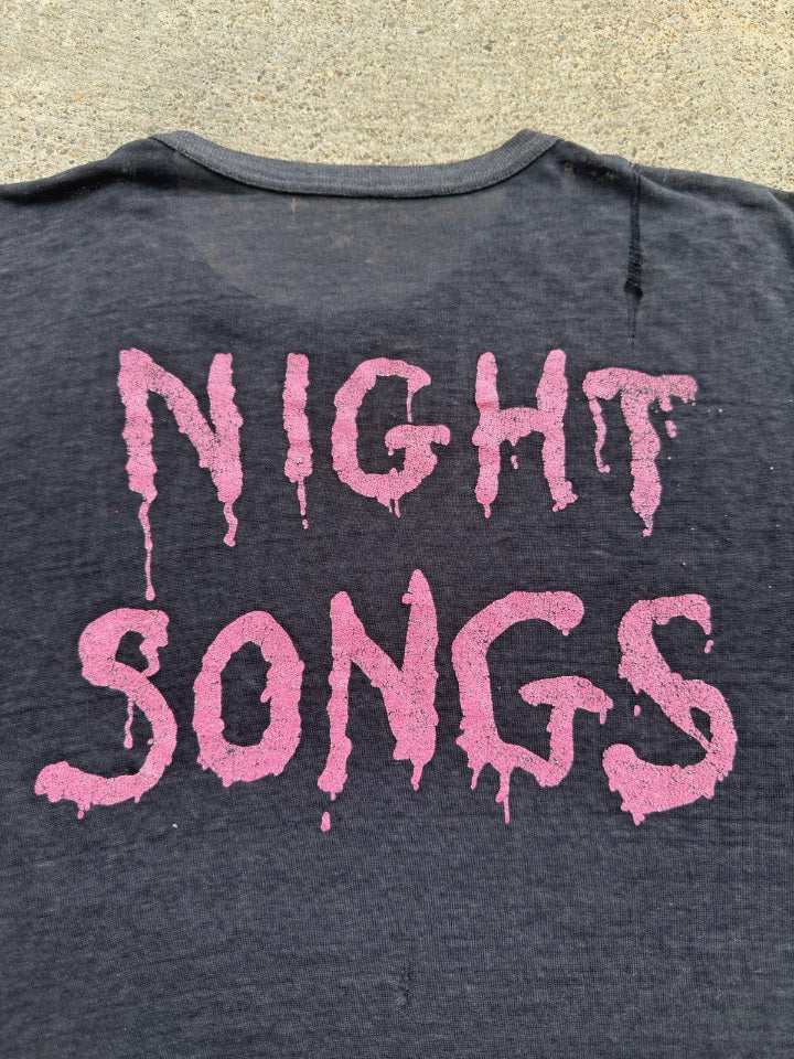 1980s Cinderella "Night Songs" Black Paper Thin Shirt