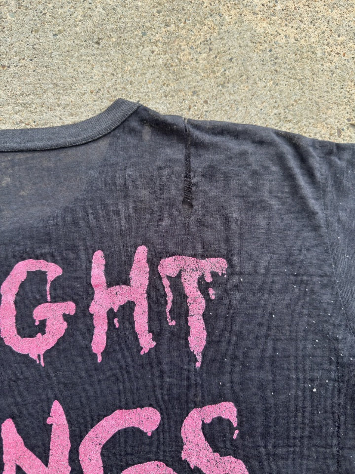 1980s Cinderella "Night Songs" Black Paper Thin Shirt