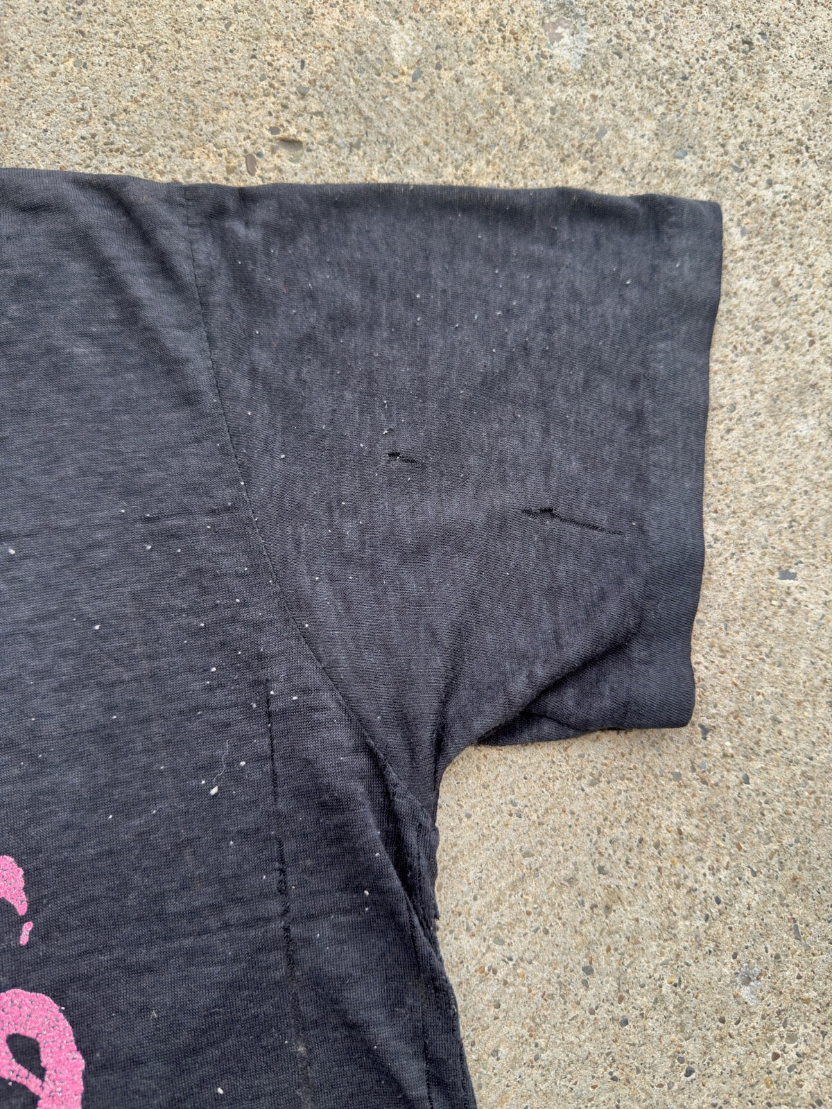 1980s Cinderella "Night Songs" Black Paper Thin Shirt