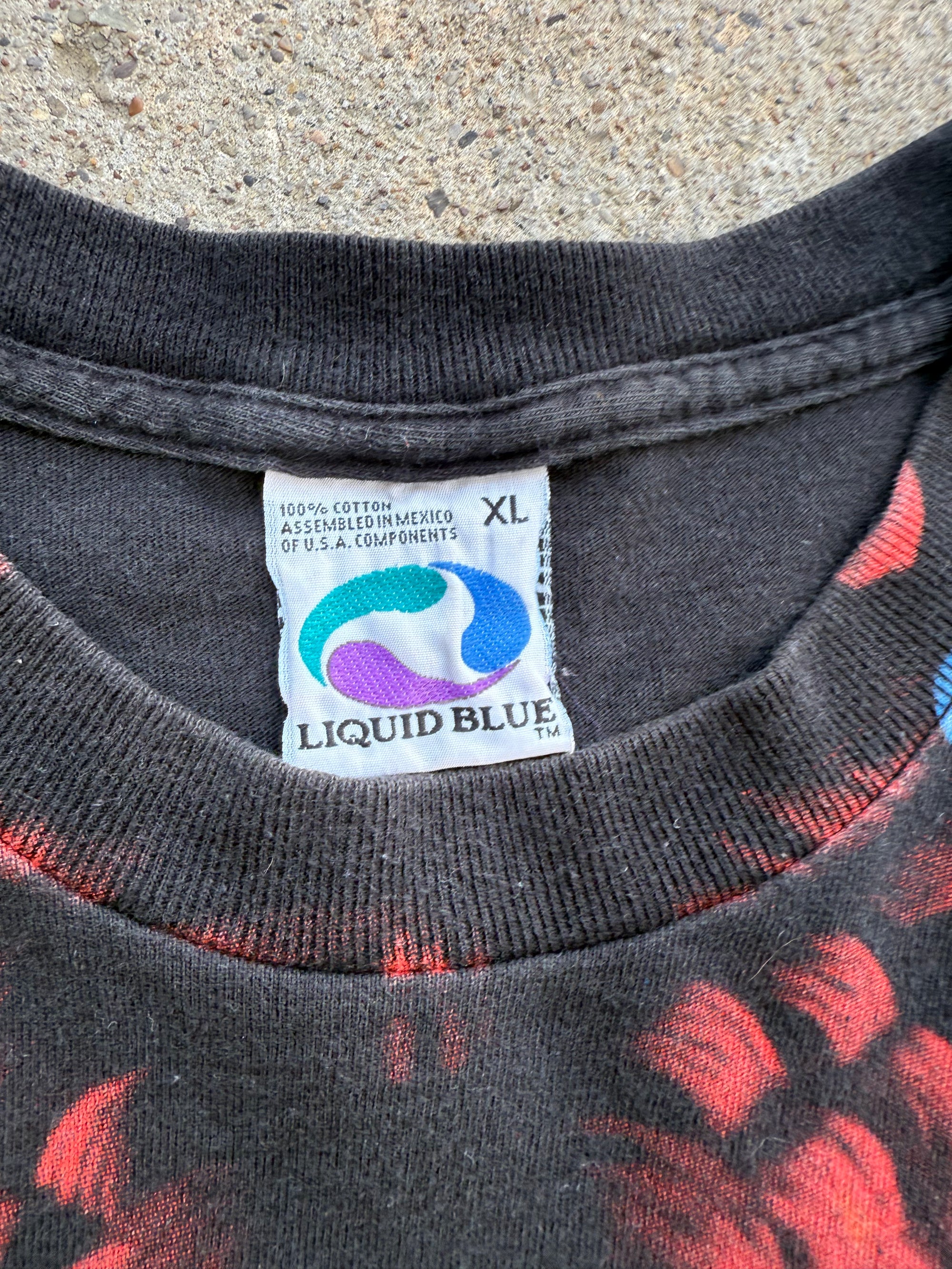 1996 Liquid Blue All Over Print Shirt Large